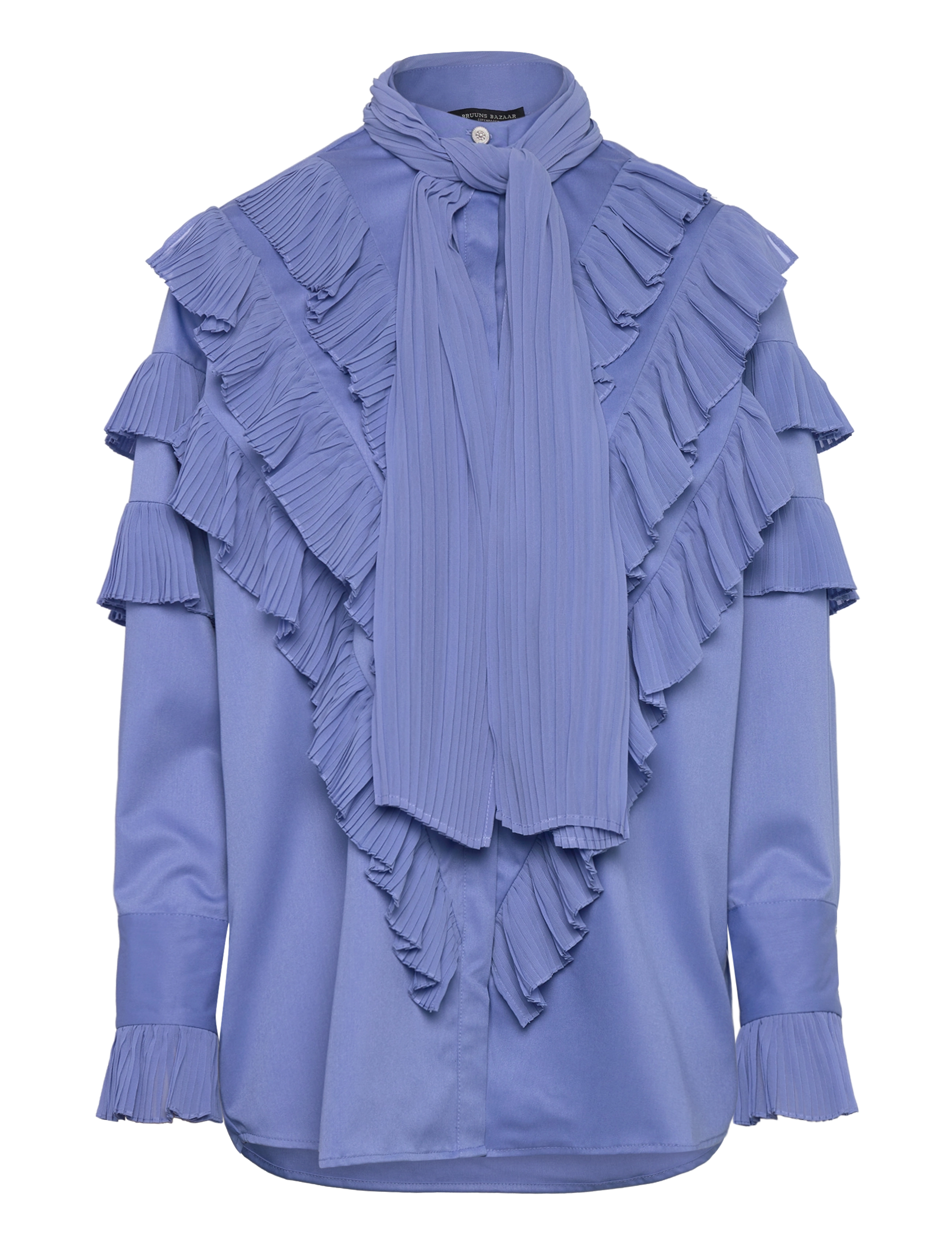 Bruuns Bazaar - CardiniBBTilja shirt - långärmade blusar - cornflower blue - 1