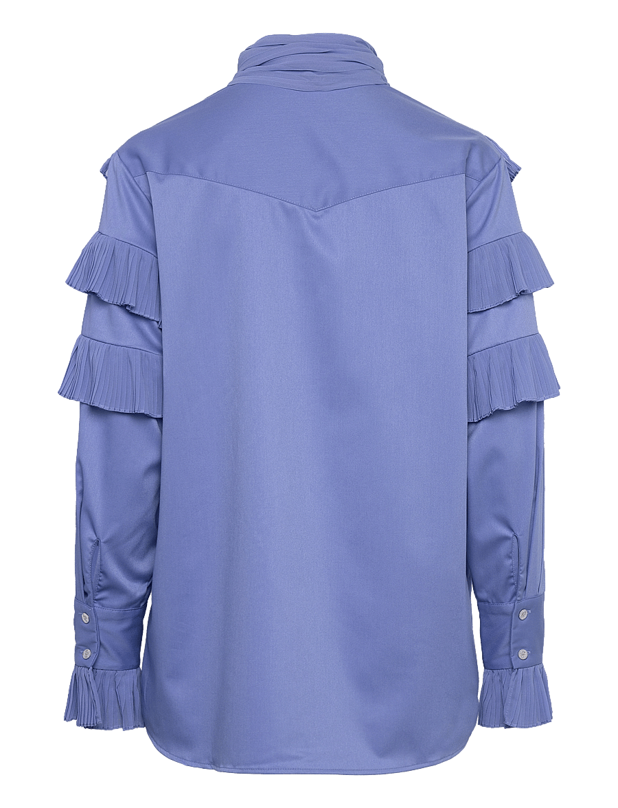 Bruuns Bazaar - CardiniBBTilja shirt - långärmade blusar - cornflower blue - 2