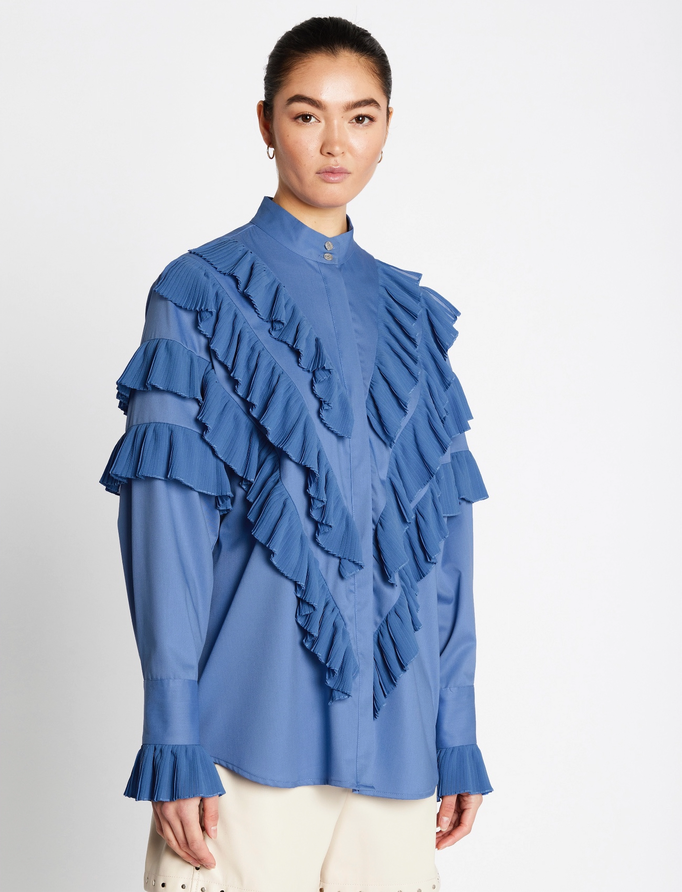 Bruuns Bazaar - CardiniBBTilja shirt - långärmade blusar - cornflower blue - 3