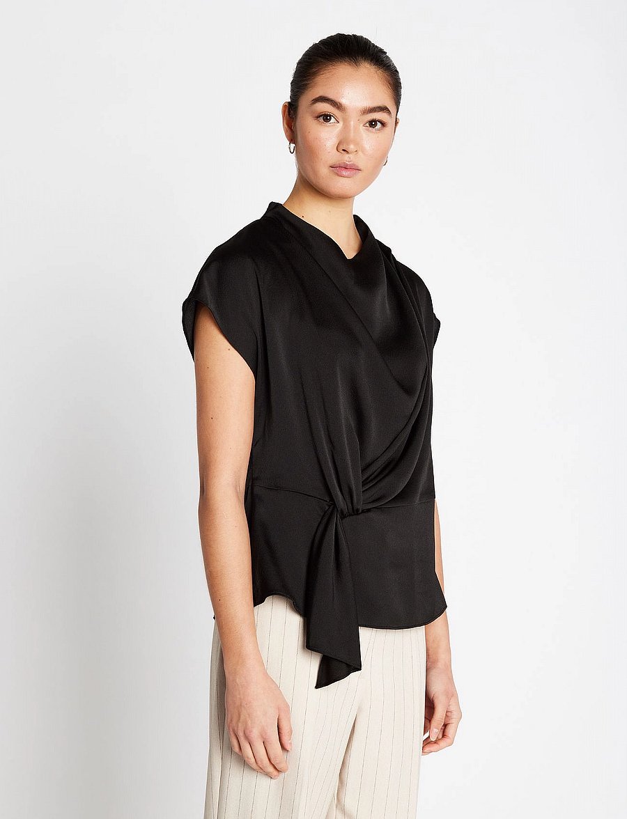 Bruuns Bazaar - AcaciaBBTinja blouse - Ärmellose blusen - black - 0