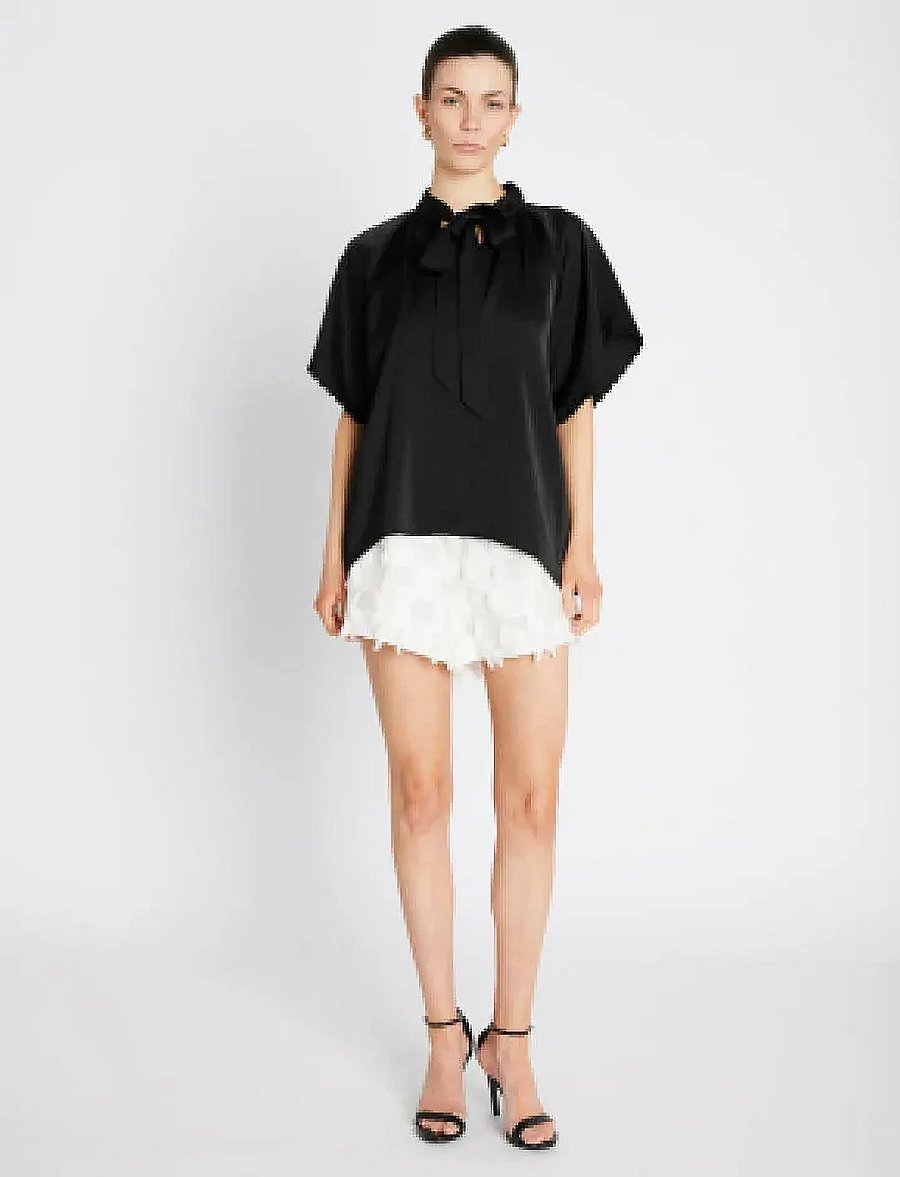 Bruuns Bazaar - BeckiaBBWendi blouse - kurzärmelige blusen - black - 0