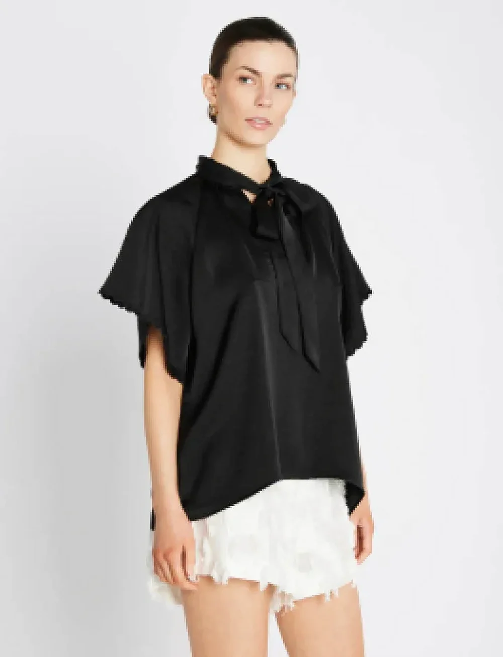 Bruuns Bazaar - BeckiaBBWendi blouse - kurzämlige blusen - black - 3