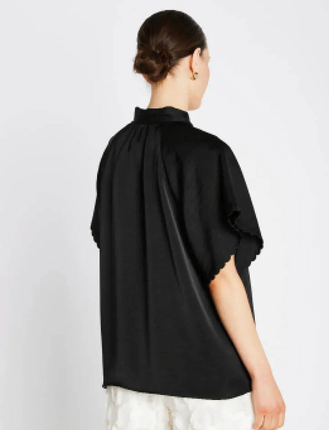 Bruuns Bazaar - BeckiaBBWendi blouse - kurzämlige blusen - black - 4