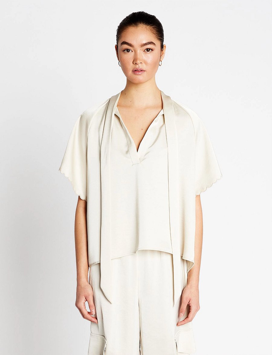 Bruuns Bazaar - BeckiaBBWendi blouse - kurzärmelige blusen - kit - 0
