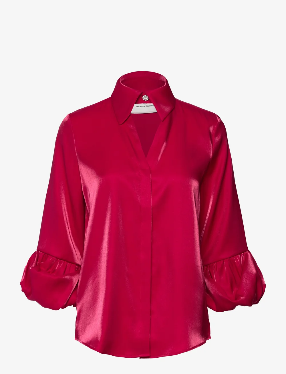 Bruuns Bazaar - EncalyptaBBBaria shirt - langärmlige blusen - red - 0