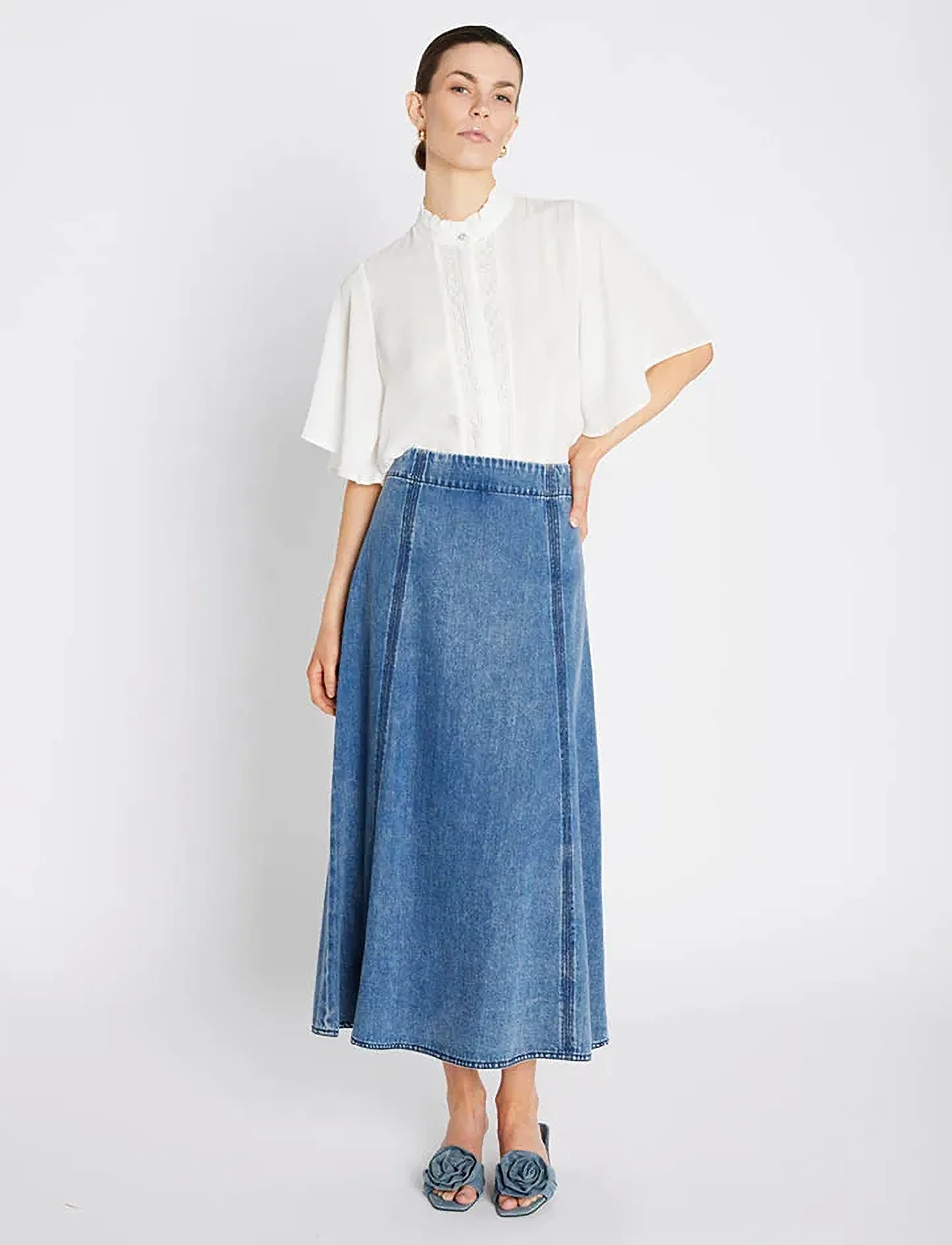 Bruuns Bazaar PlatieBBAliya skirt - Seelikud - BLUE DENIM / blue