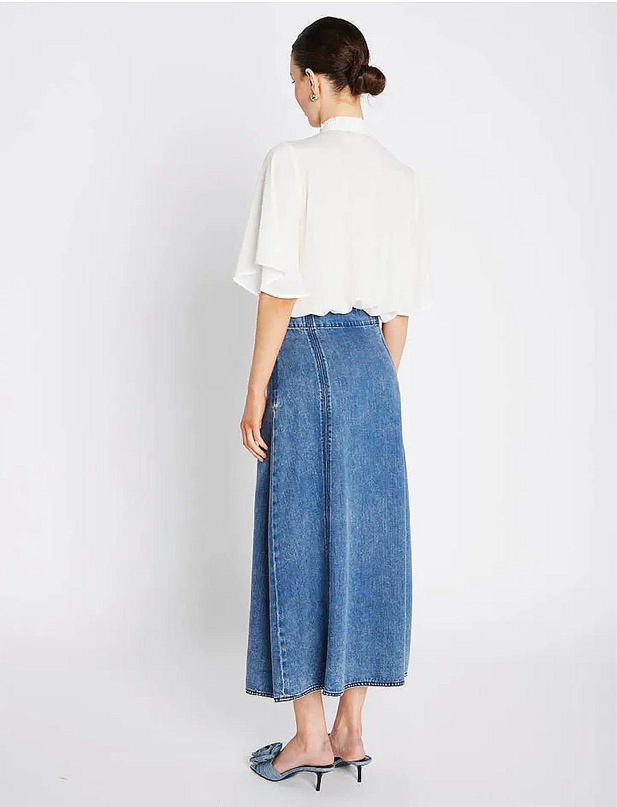 Bruuns Bazaar - PlatieBBAliya skirt - teksaseelikud - blue denim - 3