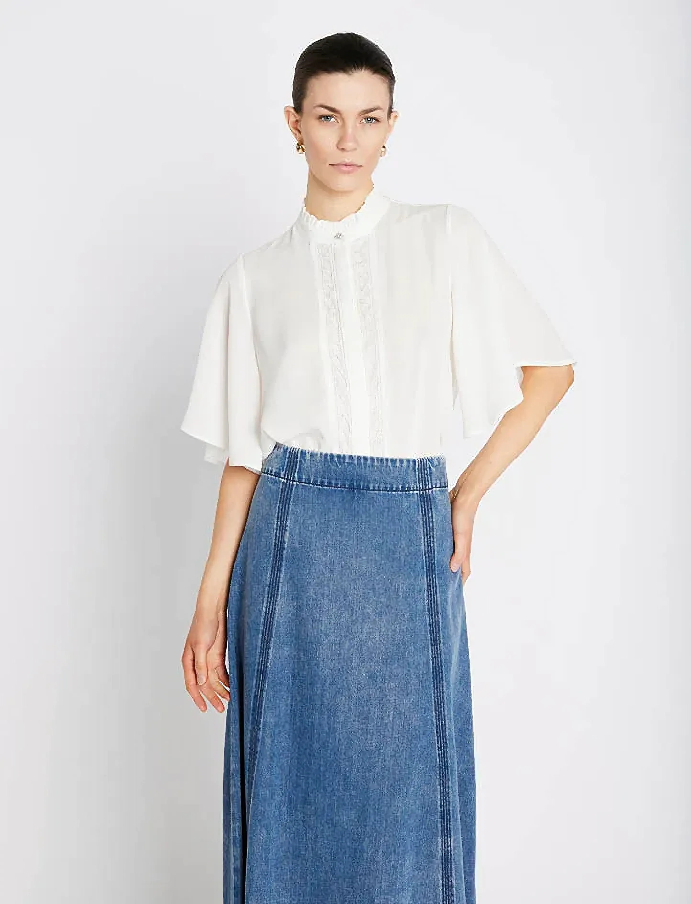 Bruuns Bazaar - PlatieBBAliya skirt - denimskjørt - blue denim - 4