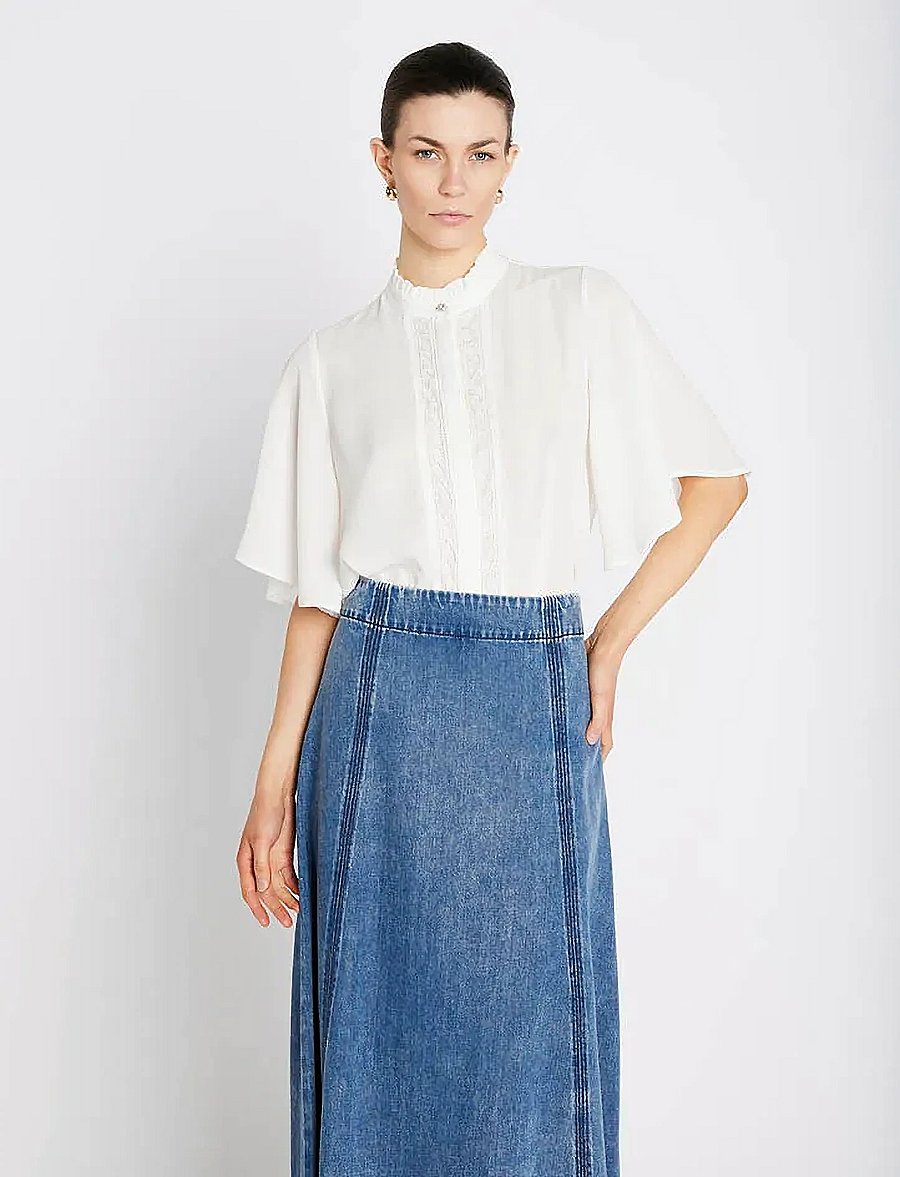 Bruuns Bazaar - PlatieBBAliya skirt - teksaseelikud - blue denim - 4