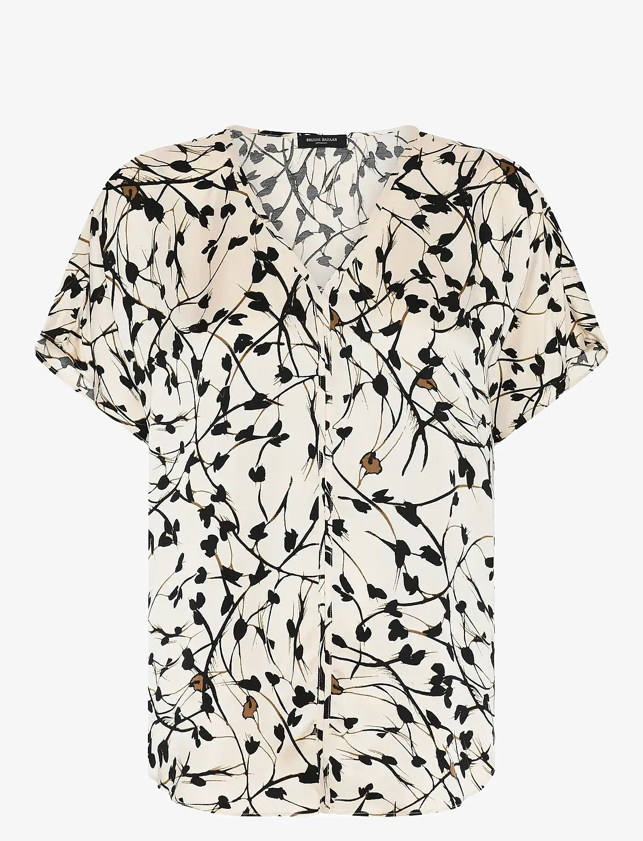 Bruuns Bazaar - FloretBBPhina blouse - kurzämlige blusen - white cream aop - 0