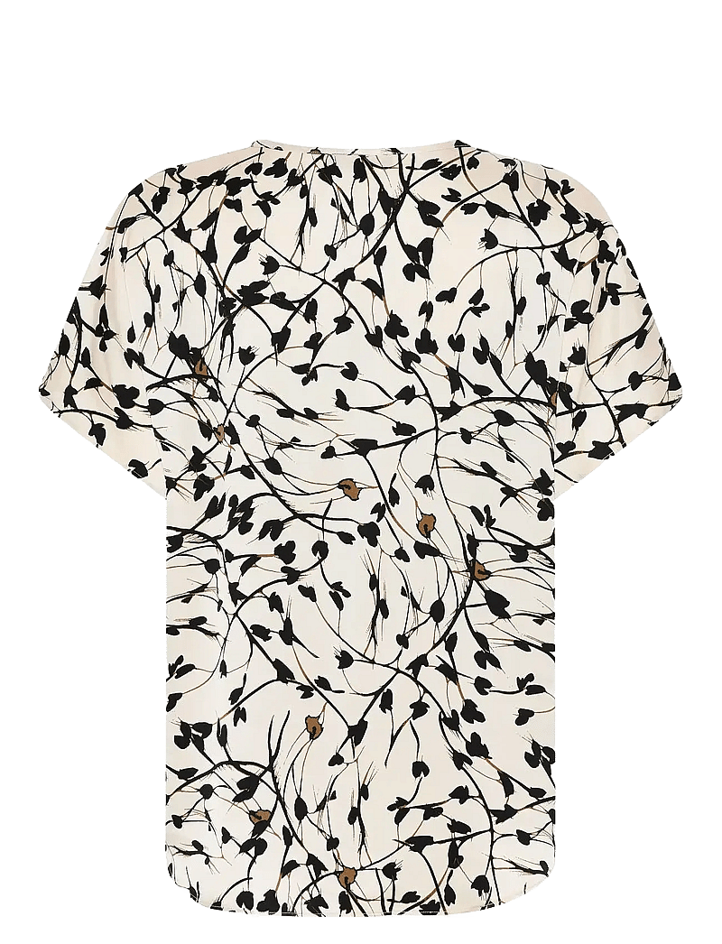 Bruuns Bazaar - FloretBBPhina blouse - kurzämlige blusen - white cream aop - 1