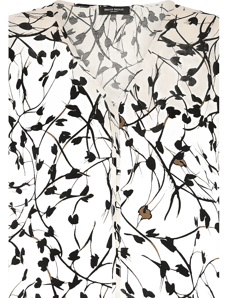 Bruuns Bazaar - FloretBBPhina blouse - kurzämlige blusen - white cream aop - 2