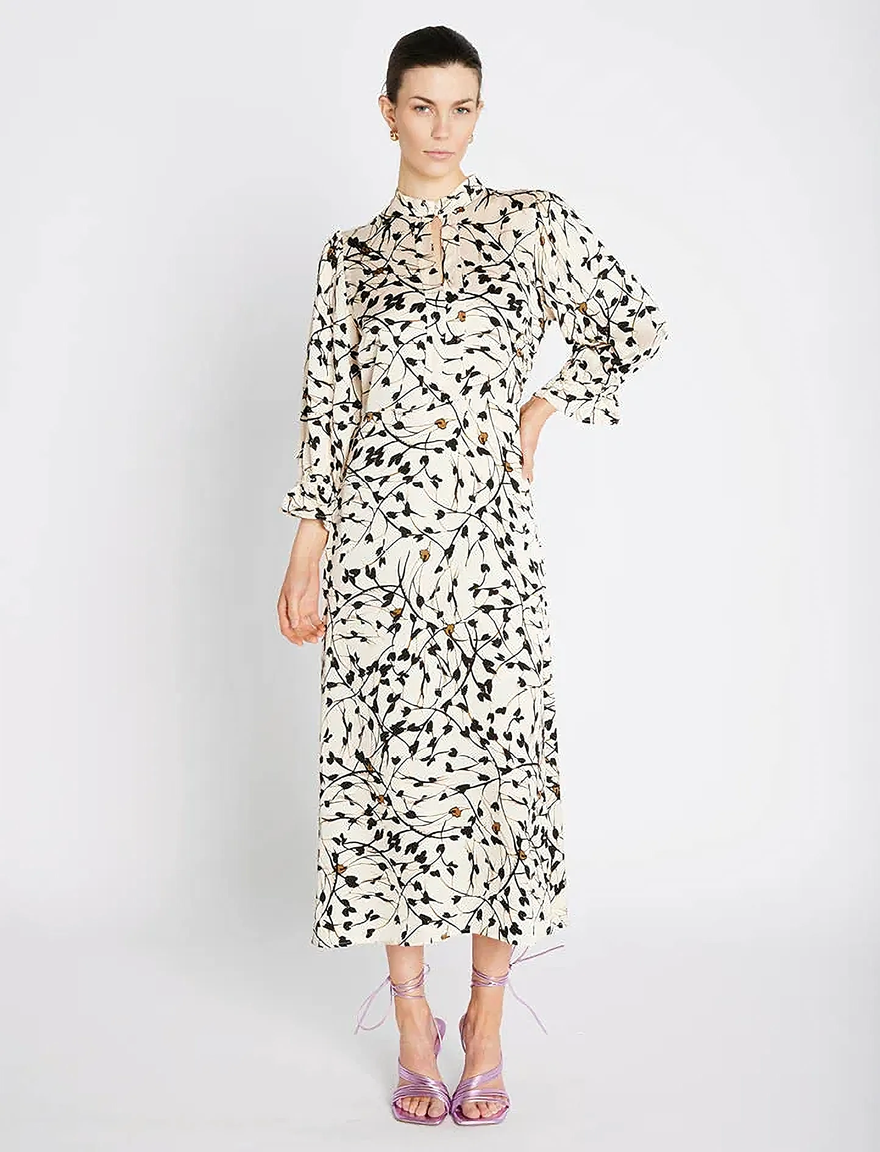 Bruuns Bazaar FloretBBClarene dress - Festtøj - WHITE CREAM AOP / cream