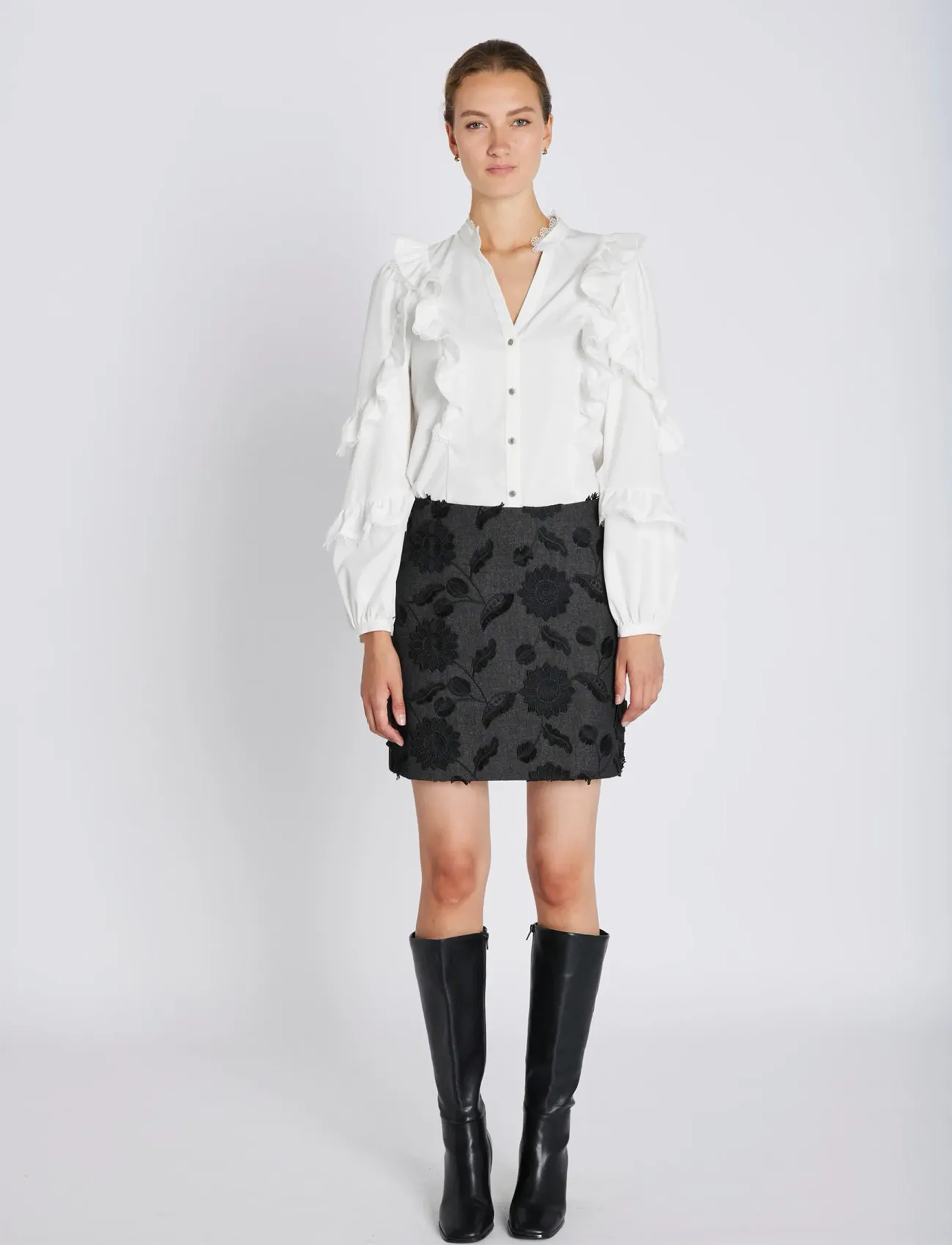 Bruuns Bazaar AlmondBBJoannas skirt - Kurze Röcke - BLACK / black