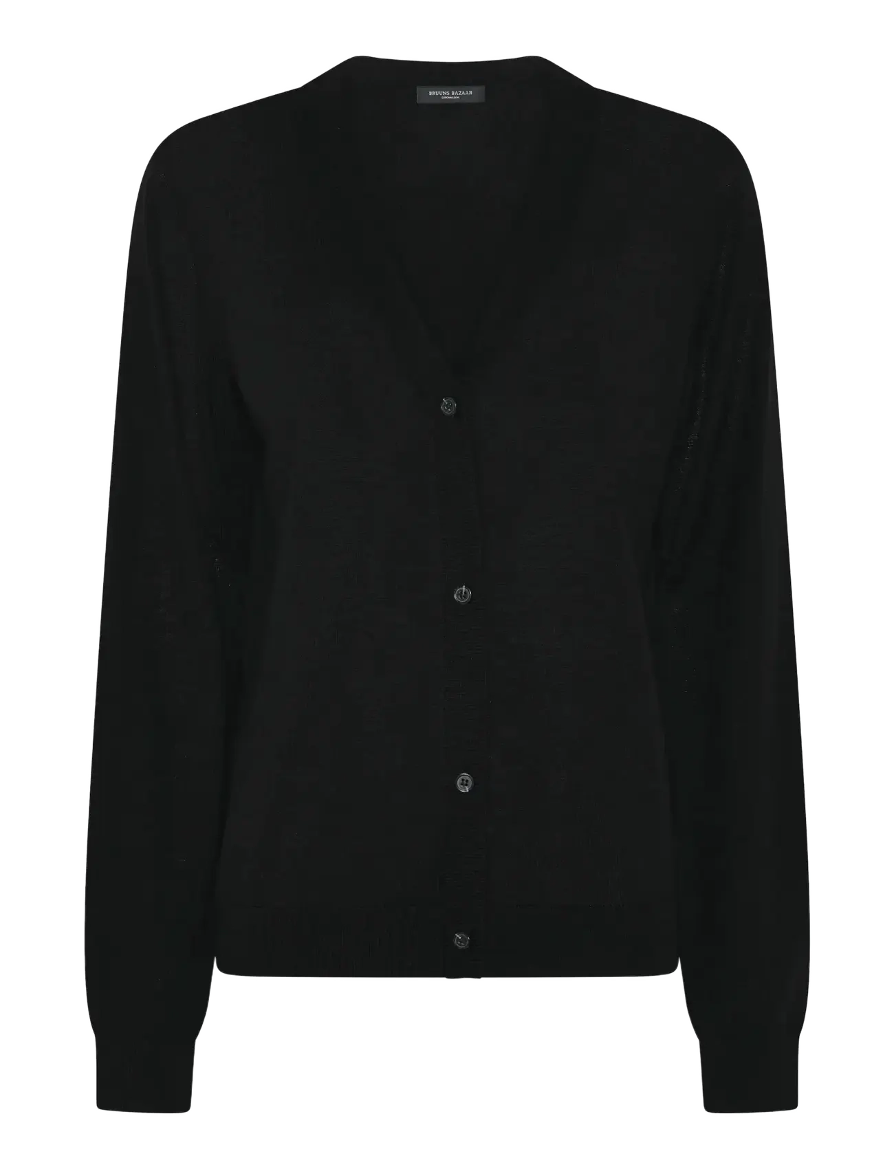 Bruuns Bazaar CharleneBBWaria knit cardigan - Transitional Layering - BLACK / black