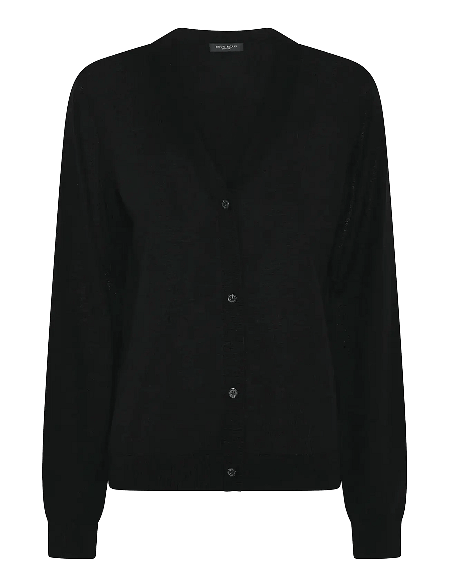 Bruuns Bazaar - CharleneBBWaria knit cardigan - strickjacken - black - 0