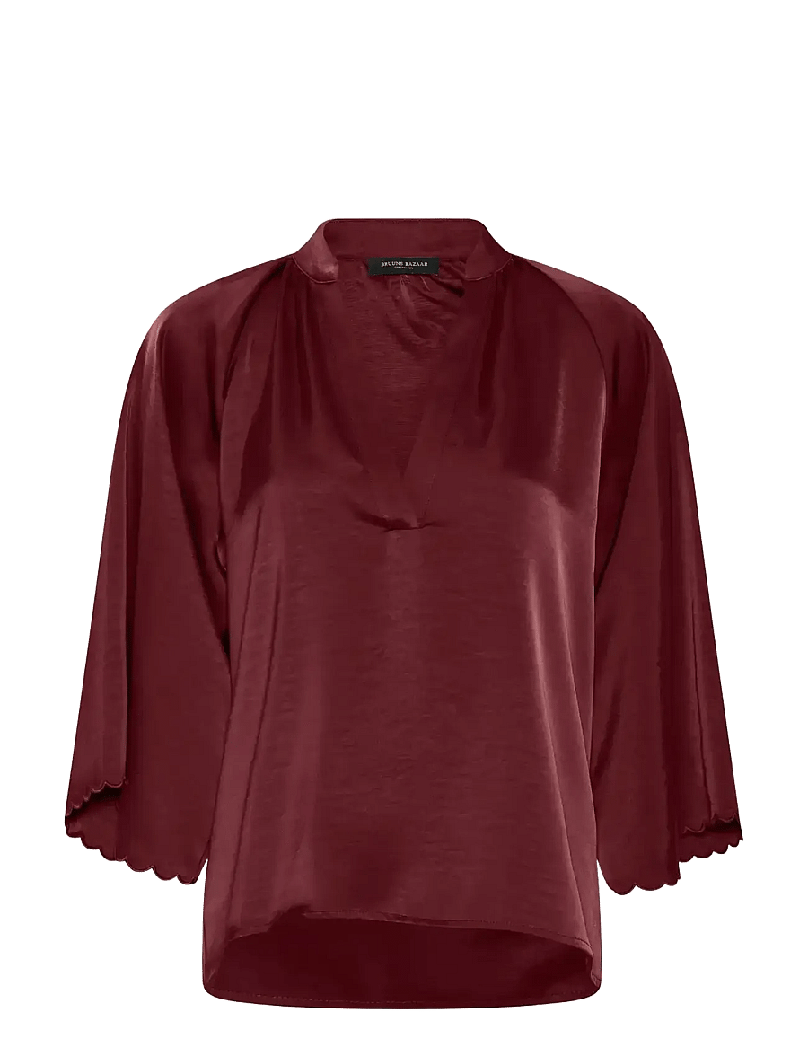 Bruuns Bazaar - BeckiaBBWinny blouse - langerma blússur - burgundy - 1