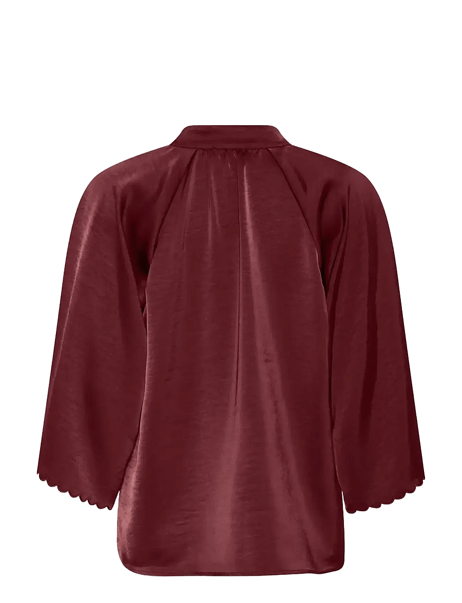 Bruuns Bazaar - BeckiaBBWinny blouse - langerma blússur - burgundy - 2
