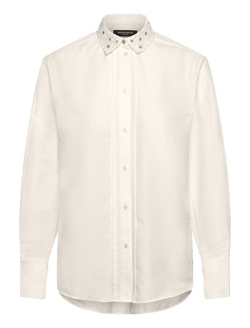 Bruuns Bazaar - ChrisoulaBBSiw shirt - langærmede skjorter - snow white - 1