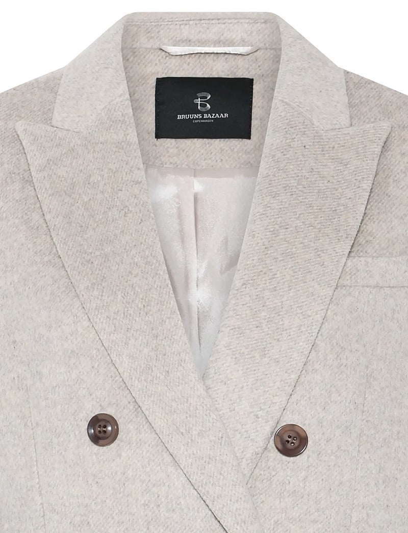 Bruuns Bazaar - FallopiaBBAbellas coat - uldfrakker - beige melange - 3