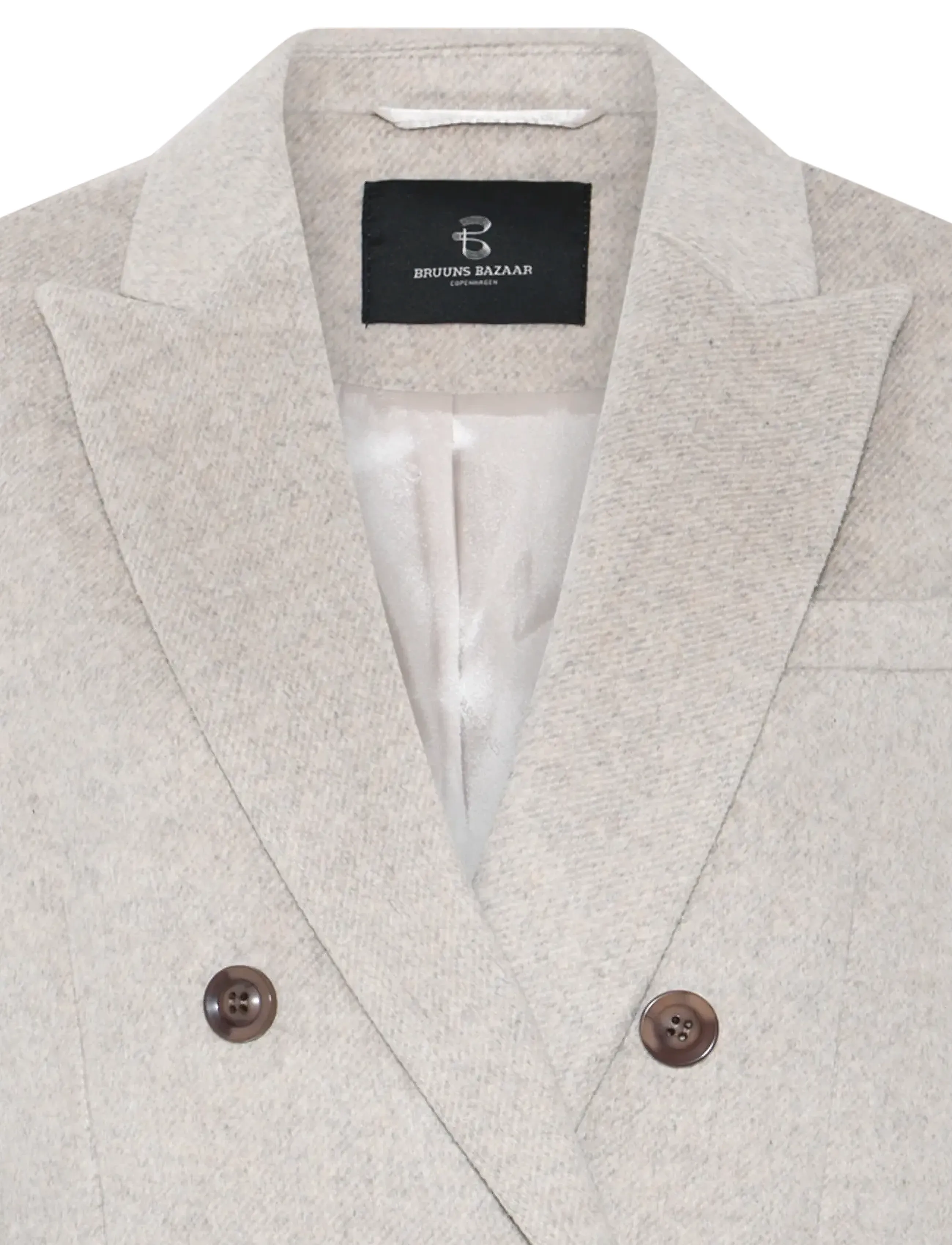 Bruuns Bazaar - FallopiaBBAbellas coat - wollmäntel - beige melange - 2