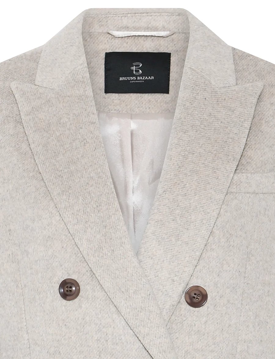 Bruuns Bazaar - FallopiaBBAbellas coat - talvejoped - beige melange - 2