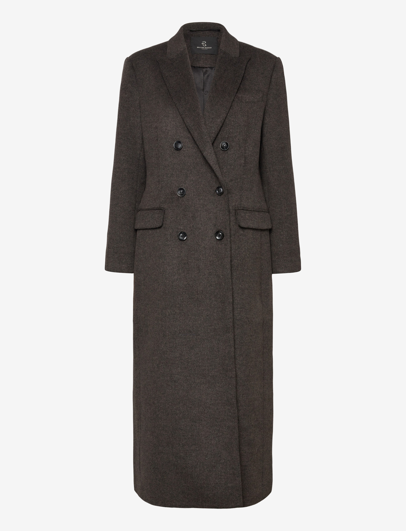 Bruuns Bazaar - FallopiaBBAbellas coat - wollmäntel - dark grey melange - 0