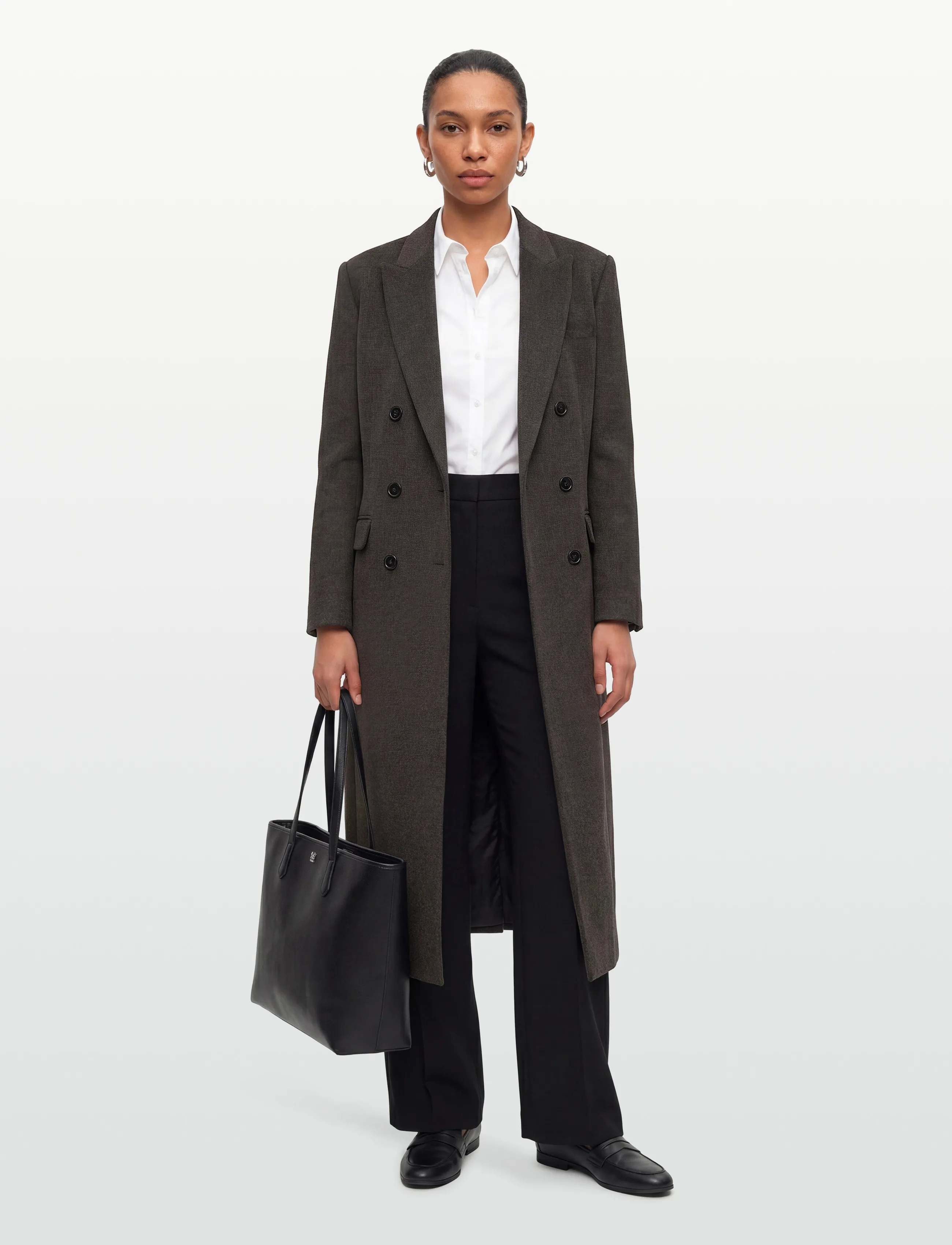 Bruuns Bazaar Fallopiabbabellas Coat, 44, Coats, Grau - Wool Frauen