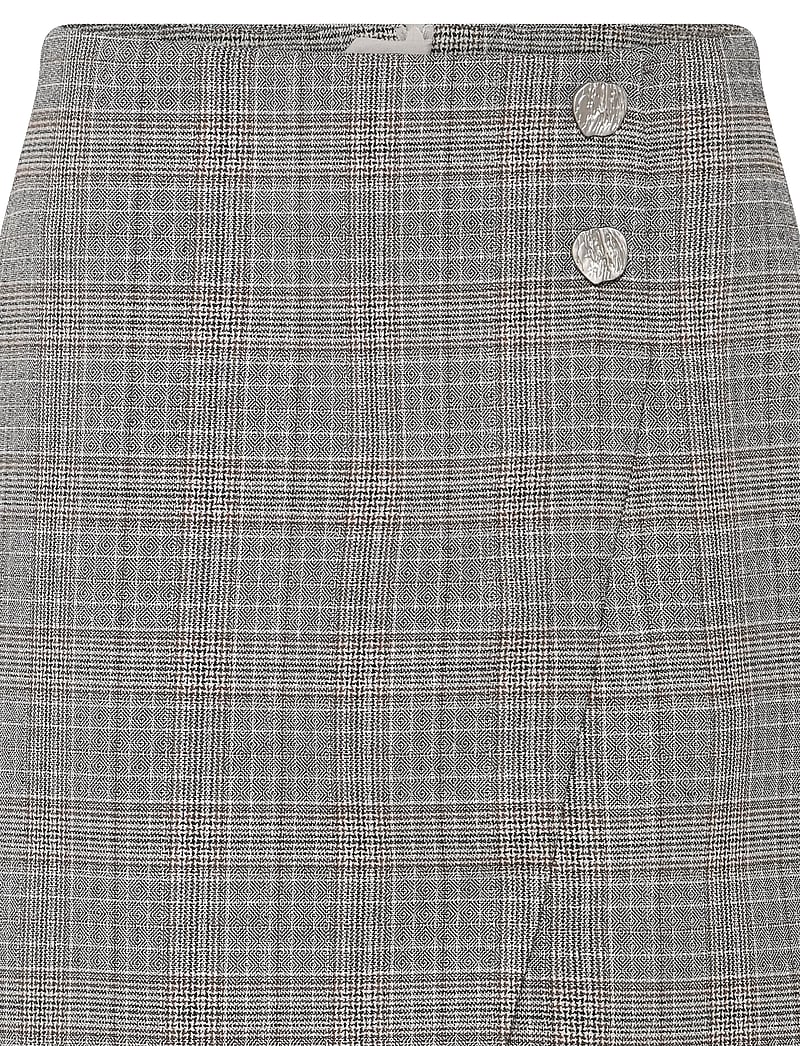 Bruuns Bazaar - IpomoeaBBMaina skirt - omlottkjolar - brown check - 3