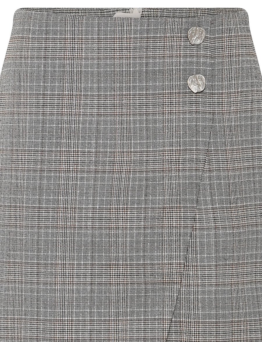 Bruuns Bazaar - IpomoeaBBMaina skirt - omlottkjolar - brown check - 3