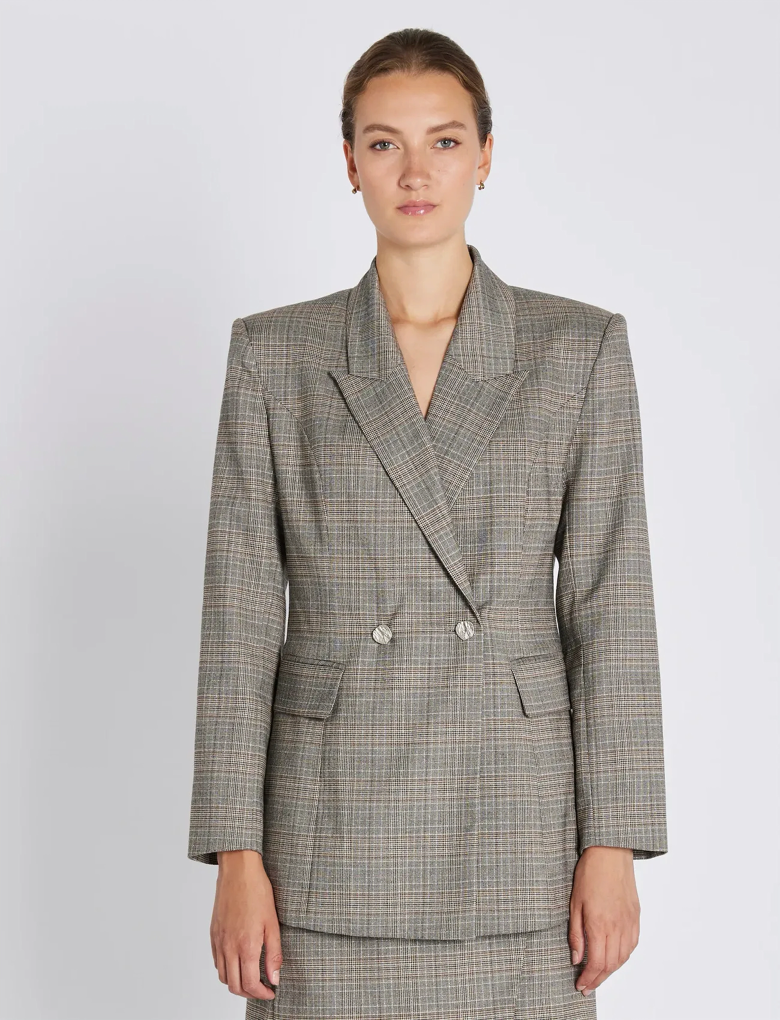 Bruuns Bazaar Ipomoeabbtuxana Blazer, 36, Grey, Blazere > Dobbeltradede Blazere, Dame
