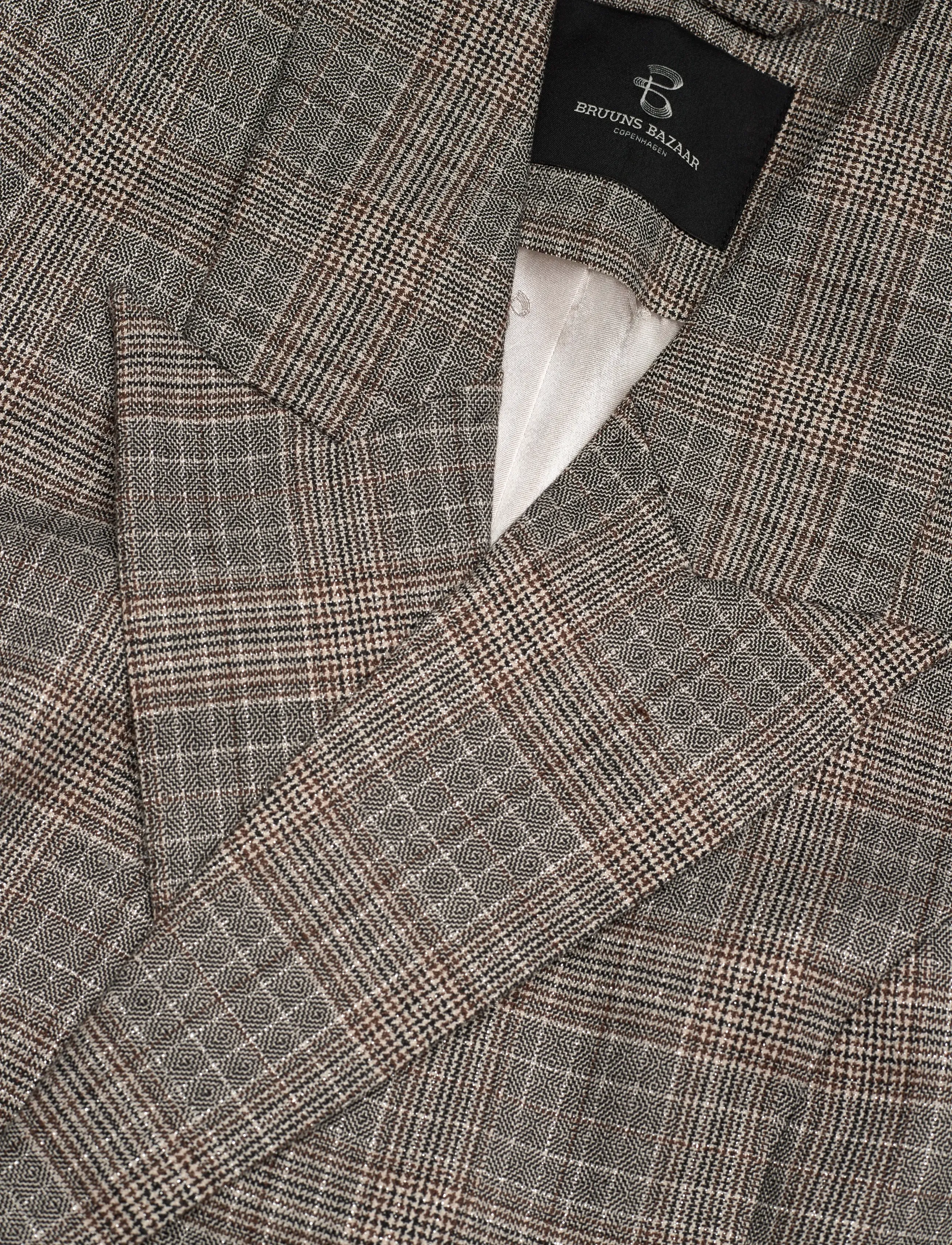 Bruuns Bazaar - IpomoeaBBTuxana blazer - double breasted blazers - brown check - 3
