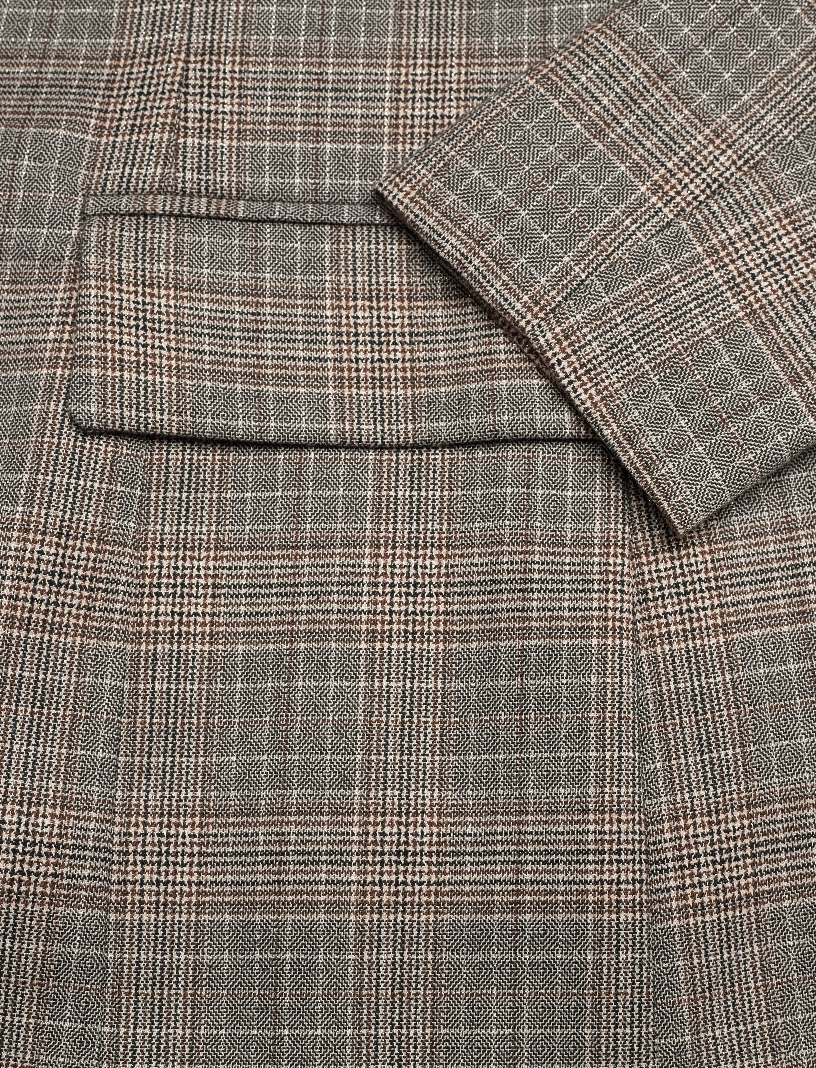Bruuns Bazaar - IpomoeaBBTuxana blazer - double breasted blazers - brown check - 4