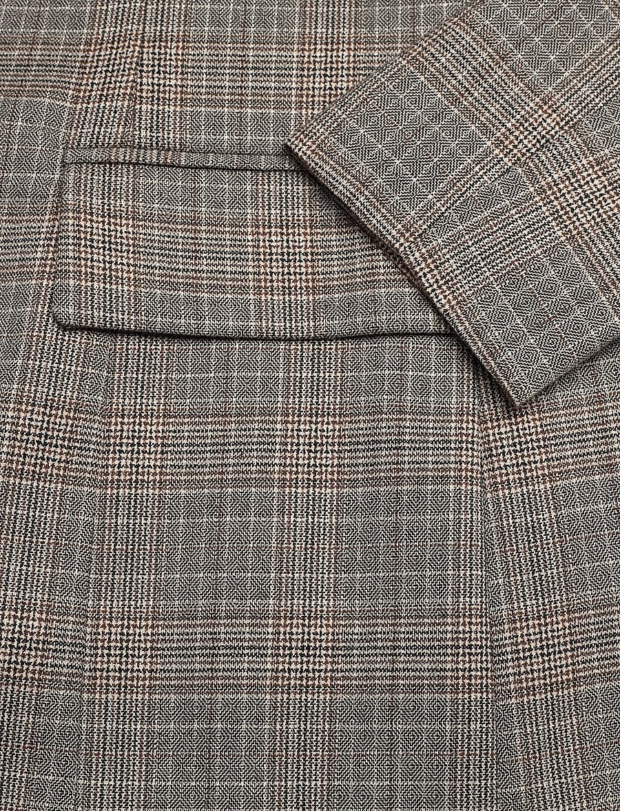 Bruuns Bazaar - IpomoeaBBTuxana blazer - dobbeltradede blazere - brown check - 4