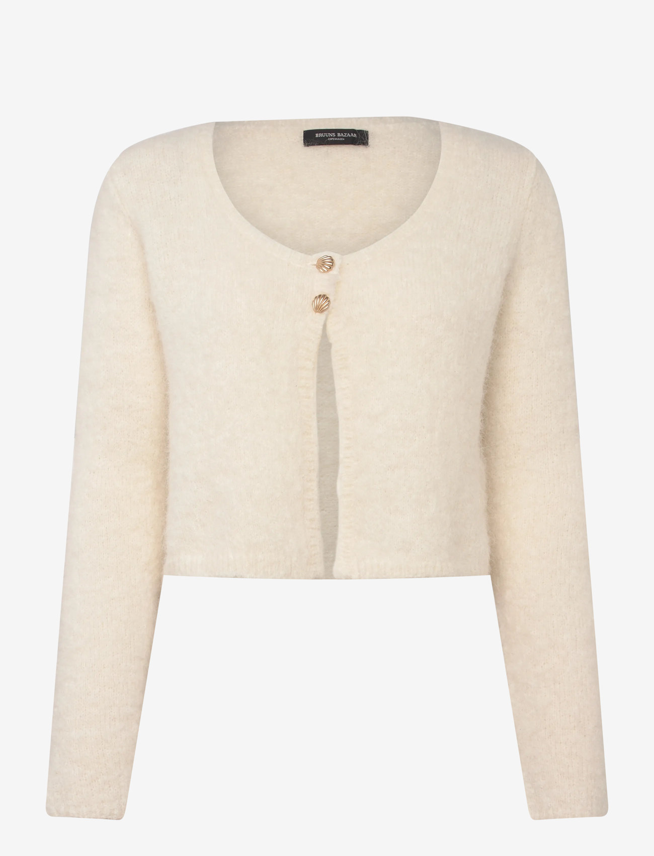 Bruuns Bazaar - SyringaBBErika knit bolero - cardigans - snow white - 1