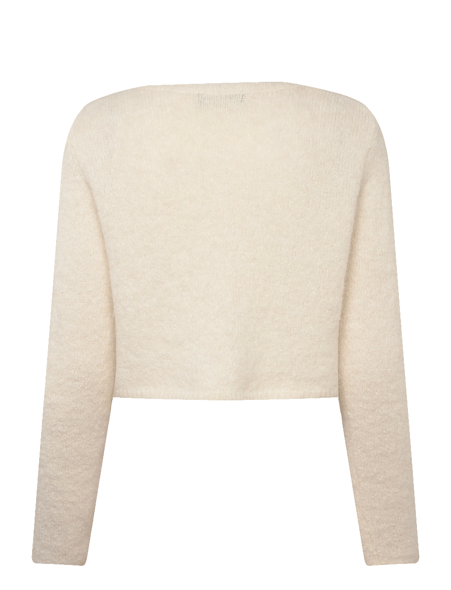 Bruuns Bazaar - SyringaBBErika knit bolero - cardigans - snow white - 2