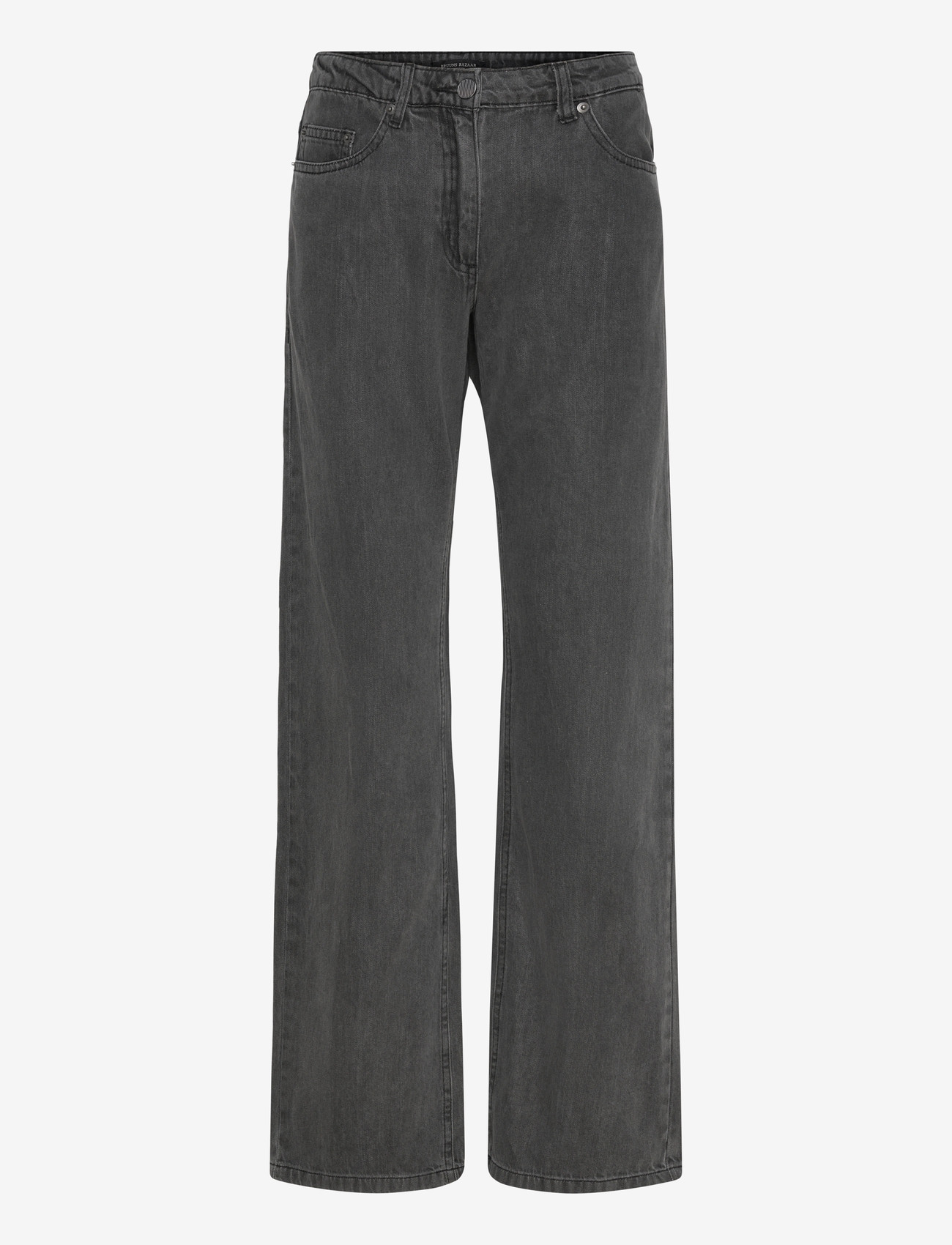 Bruuns Bazaar - PlatieBBLoose pants - proste dżinsy - grey denim - 0