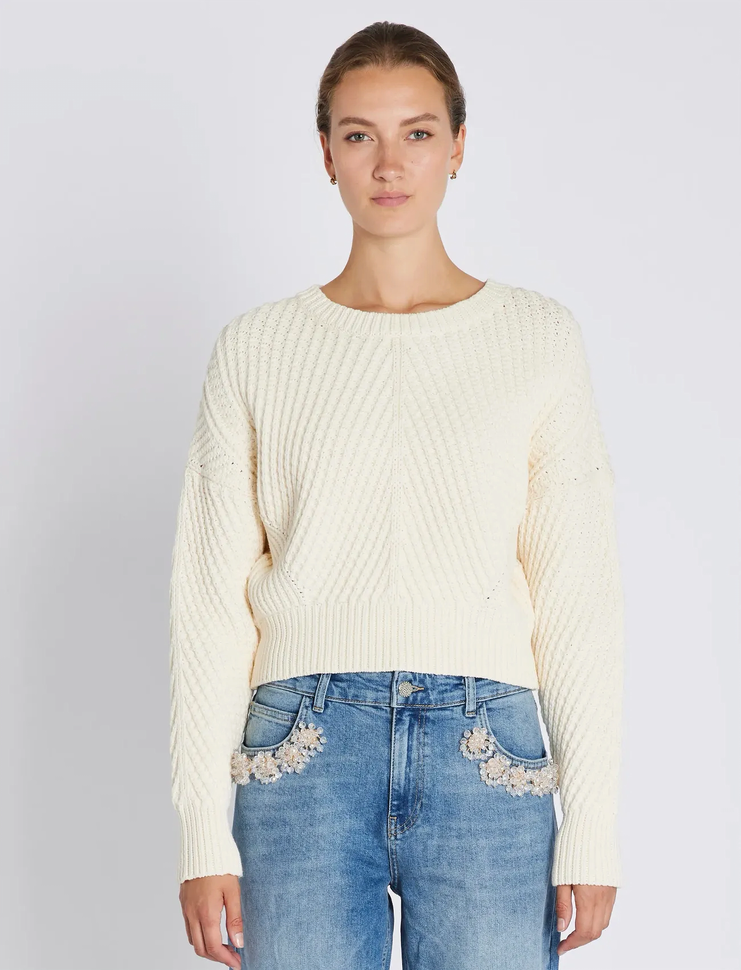 Bruuns Bazaar - CotlonBBHera knit - herbstliche kleidung - creme - 0