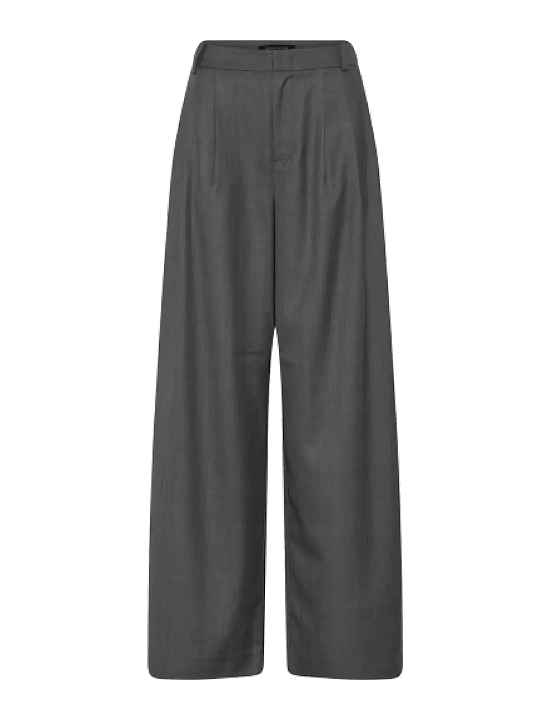 Bruuns Bazaar - WaterlilyBBVala pants - kostymbyxor - grey melange - 1