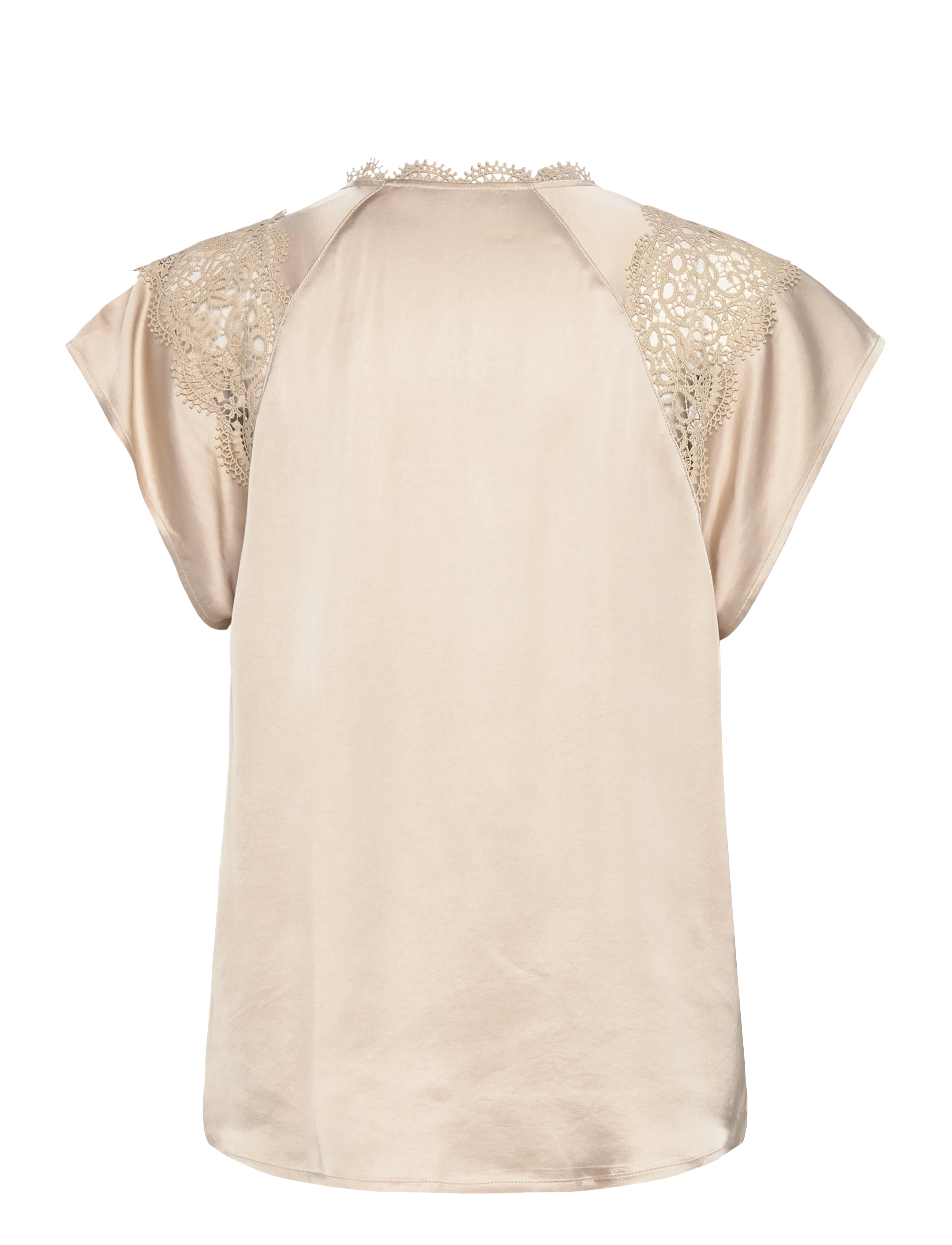 Bruuns Bazaar - WeckiaBBSynje blouse - kortærmede bluser - beige - 1