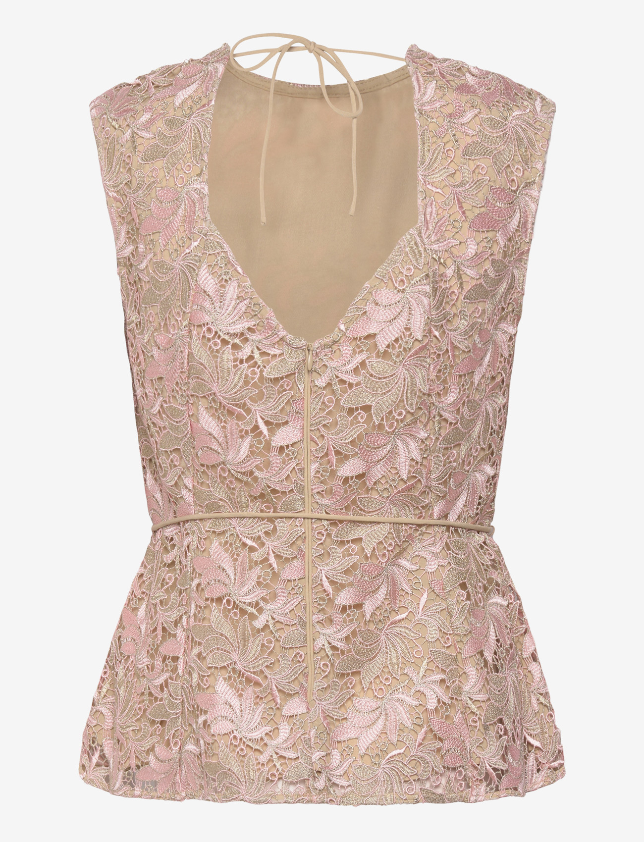 Bruuns Bazaar - AdonidaBBOriia blouse - varrukateta pluusid - rose gold flower - 2