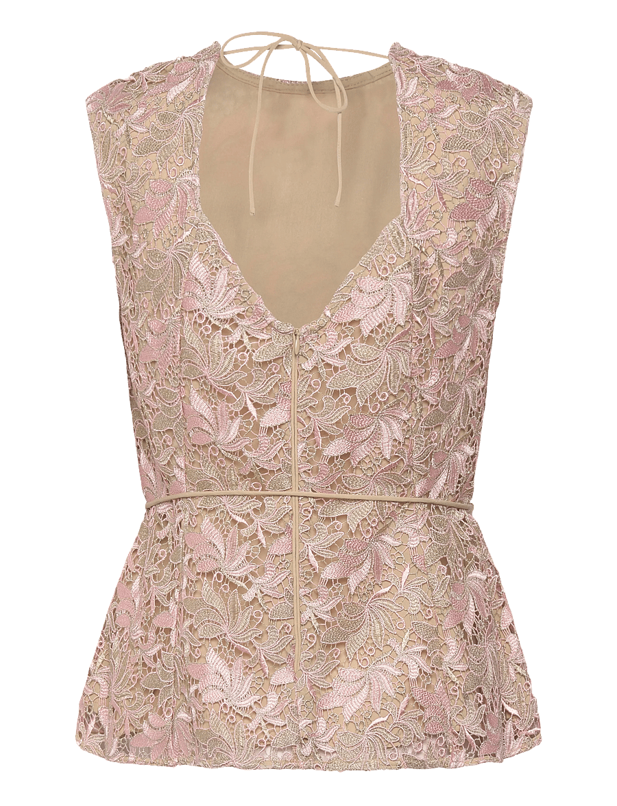 Bruuns Bazaar - AdonidaBBOriia blouse - palaidinės be rankovių - rose gold flower - 2