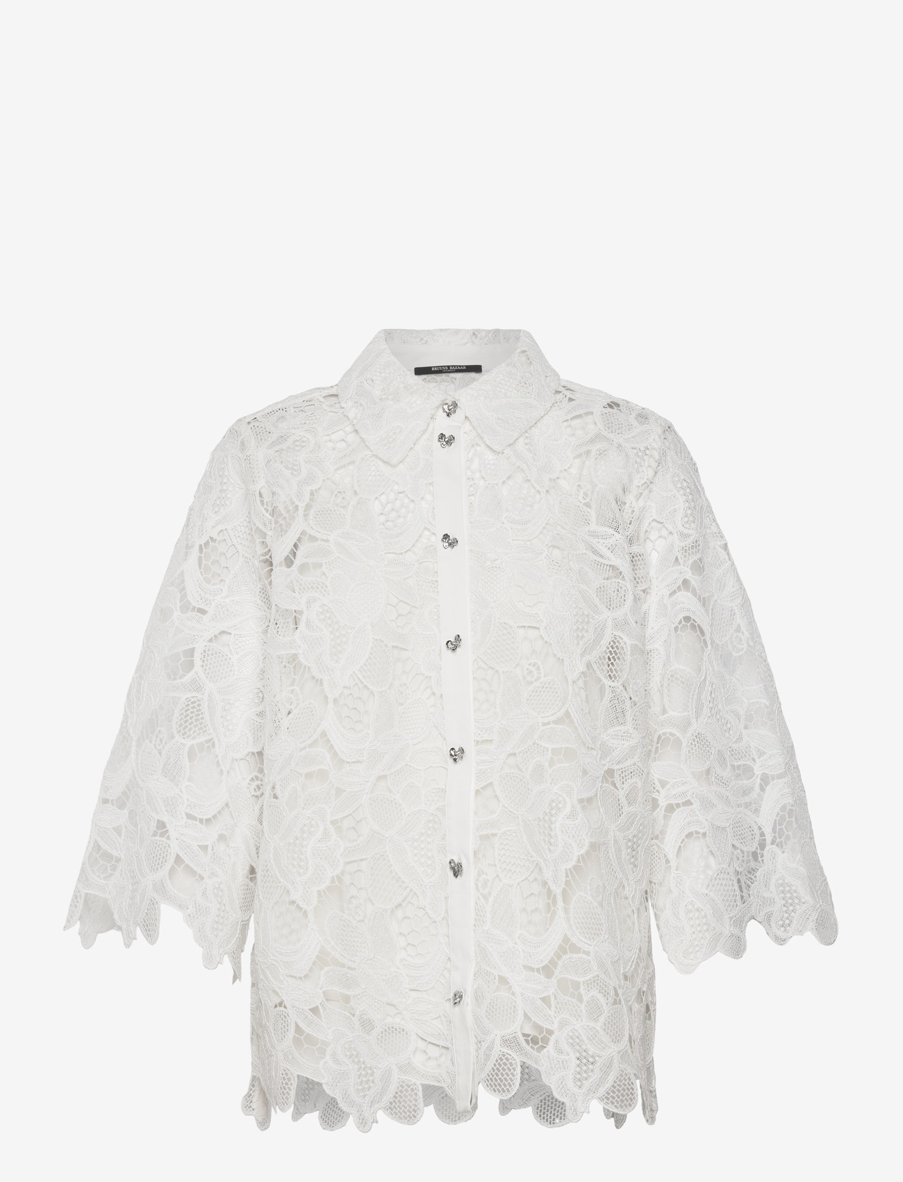 Bruuns Bazaar - GeonomaBBFay shirt - short-sleeved shirts - white - 0