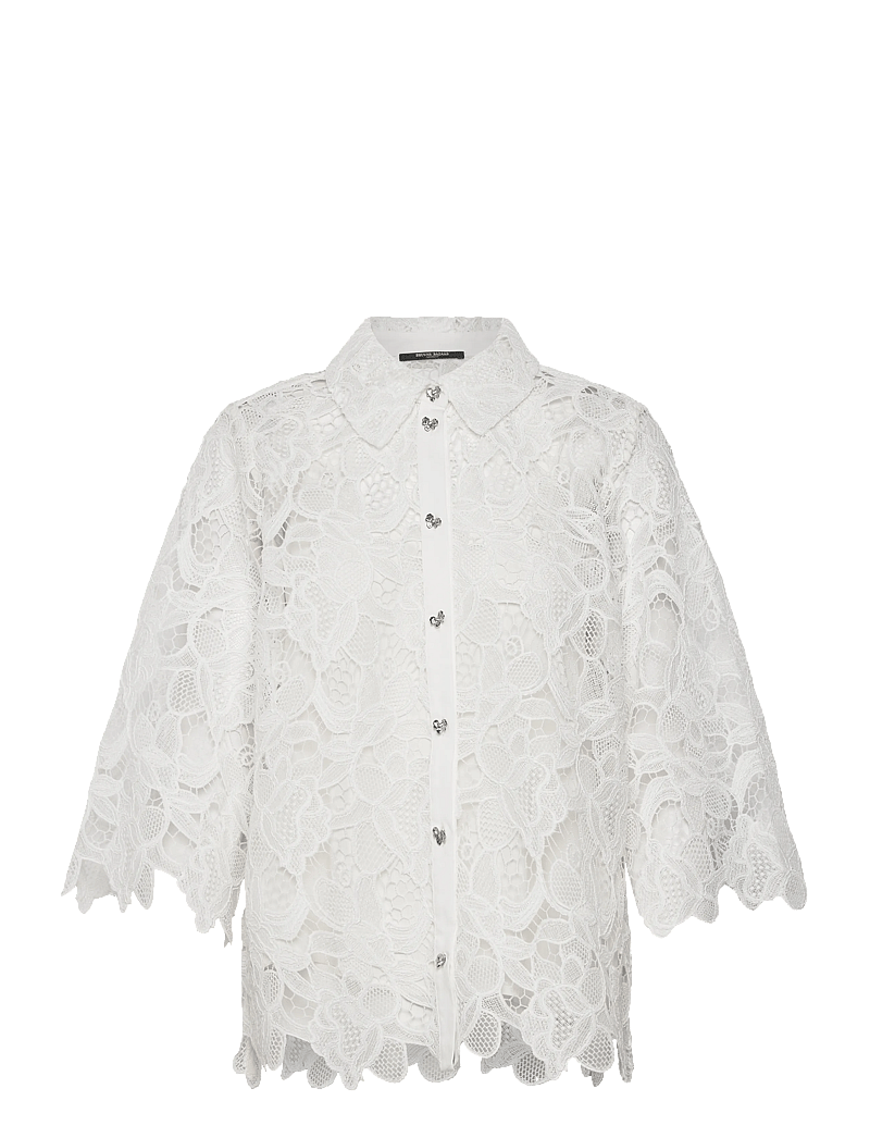 Bruuns Bazaar - GeonomaBBFay shirt - kurzärmlige hemden - white - 1