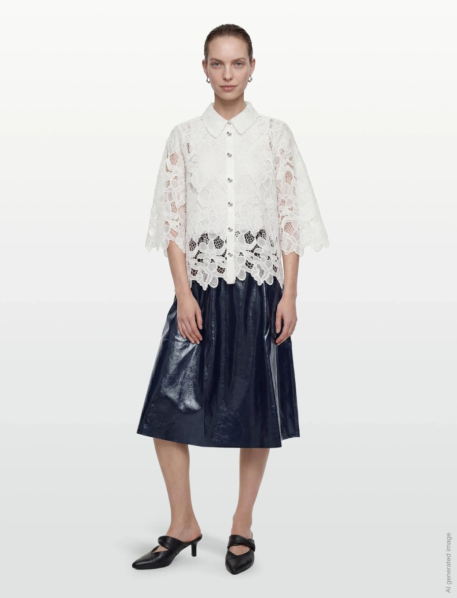 Bruuns Bazaar - GeonomaBBFay shirt - kurzärmlige hemden - white - 0