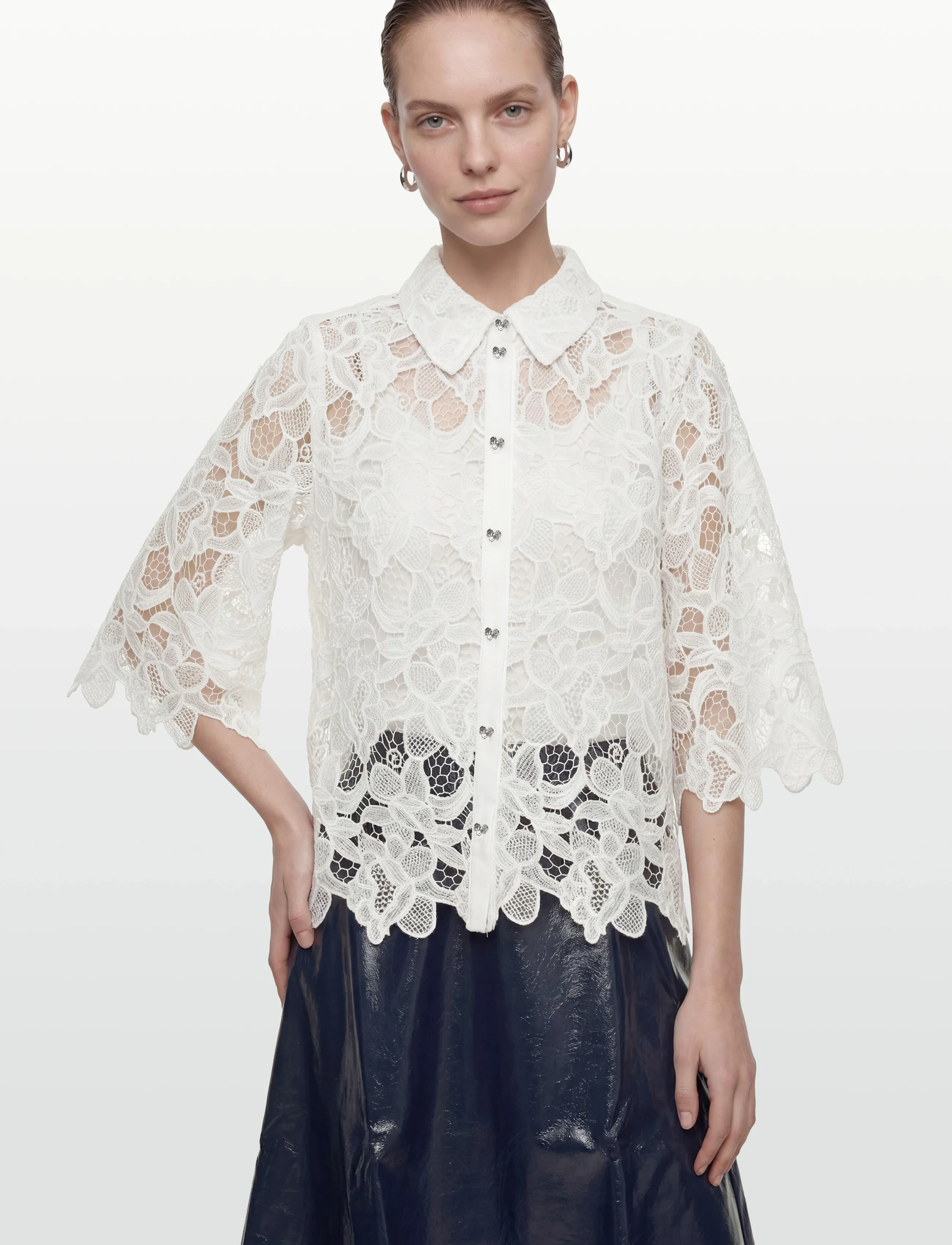 Bruuns Bazaar - GeonomaBBFay shirt - lyhythihaiset paidat - white - 5