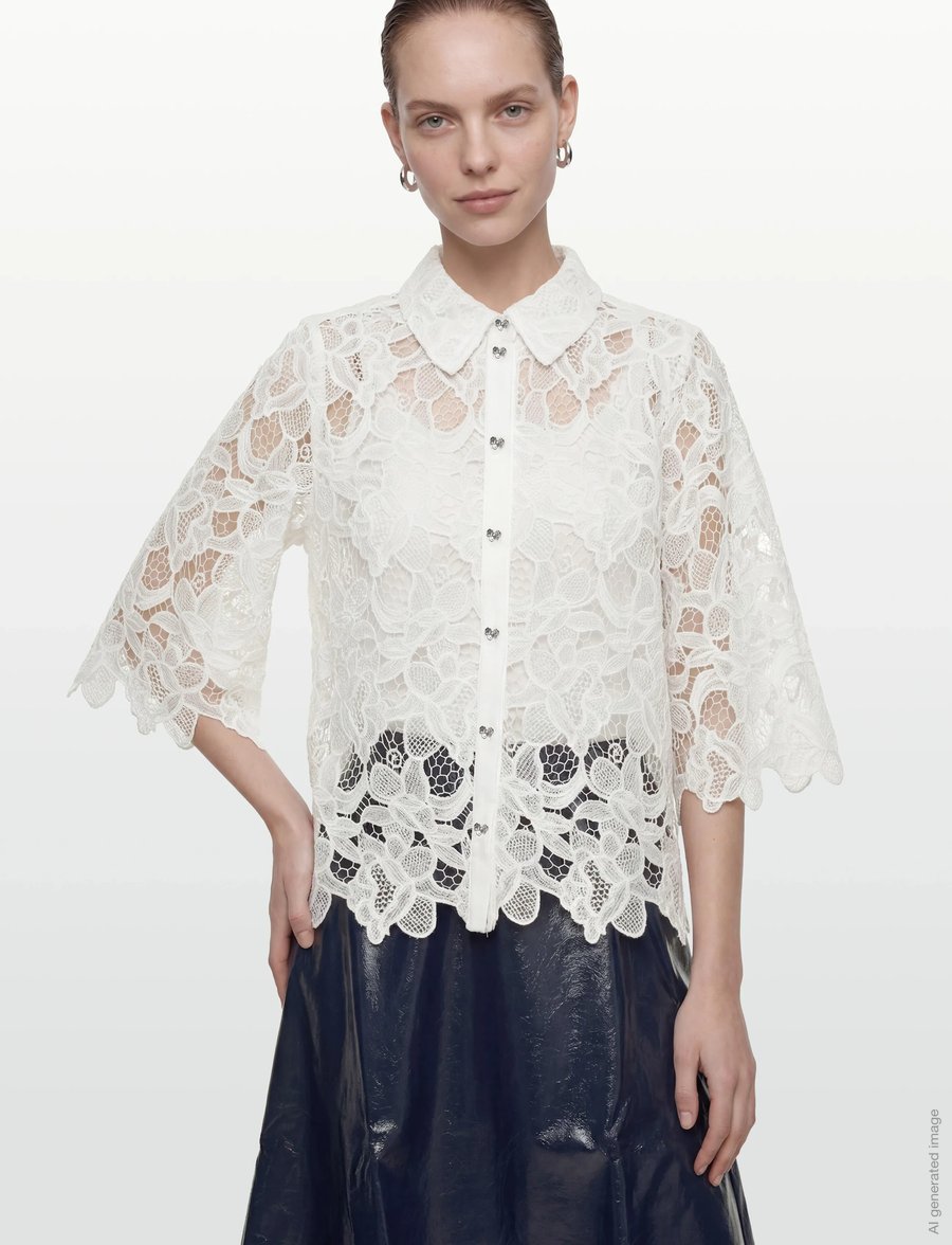 Bruuns Bazaar - GeonomaBBFay shirt - kurzärmlige hemden - white - 5