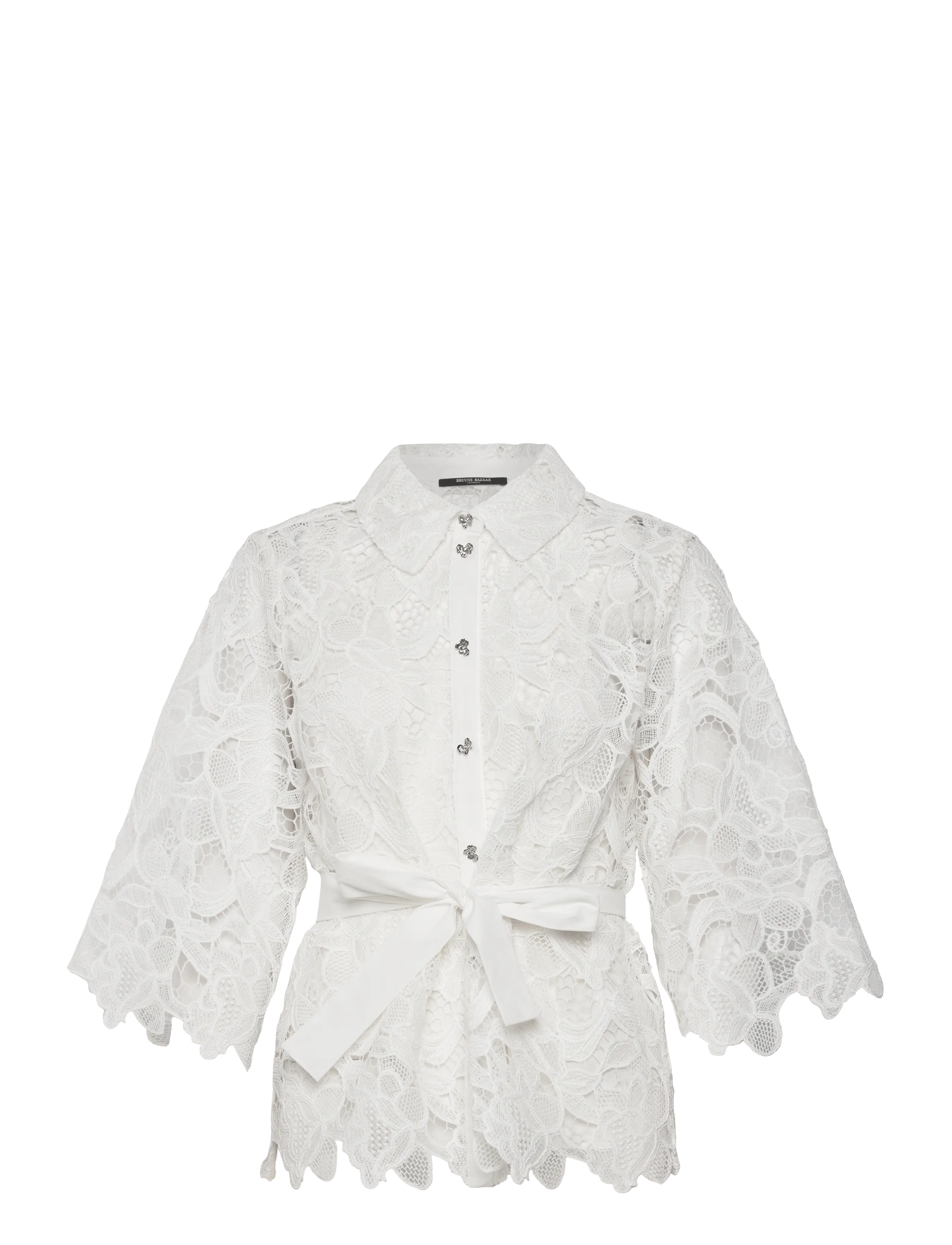 Bruuns Bazaar - GeonomaBBFay shirt - lyhythihaiset paidat - white - 3