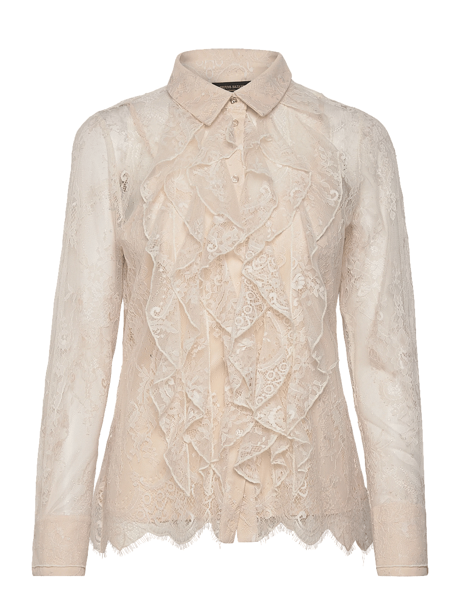 Bruuns Bazaar - JuaniaBBDaisa shirt - langærmede bluser - white sand - 1