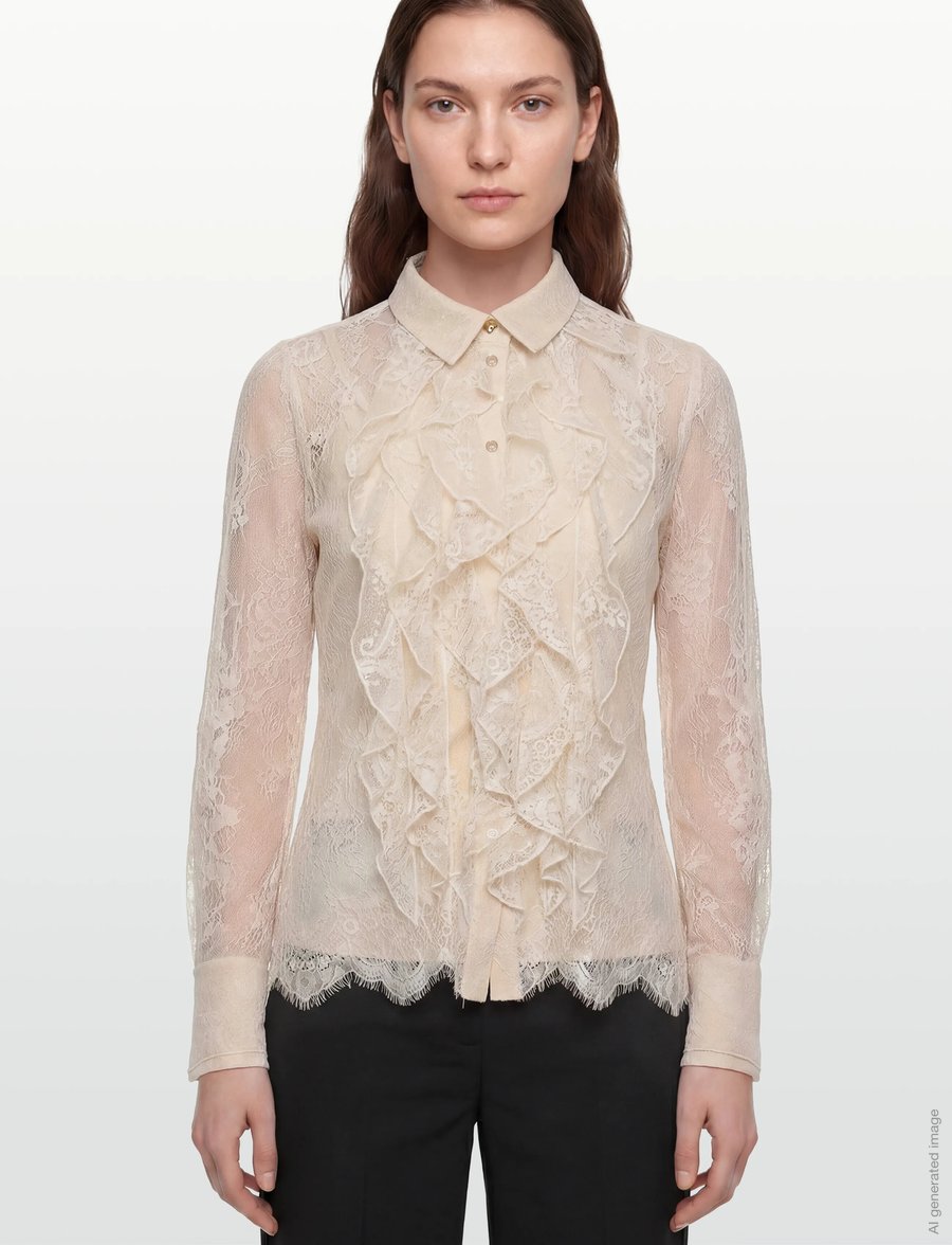 Bruuns Bazaar - JuaniaBBDaisa shirt - langærmede bluser - white sand - 4